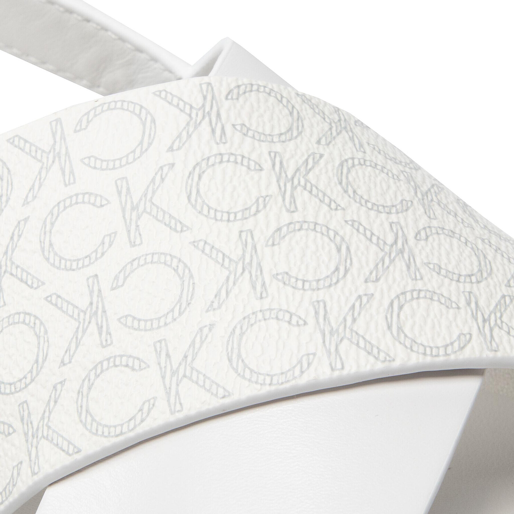 Calvin Klein Сандали Flatform Sanl Moni Mix HW0HW01138 Бял - Pepit.bg