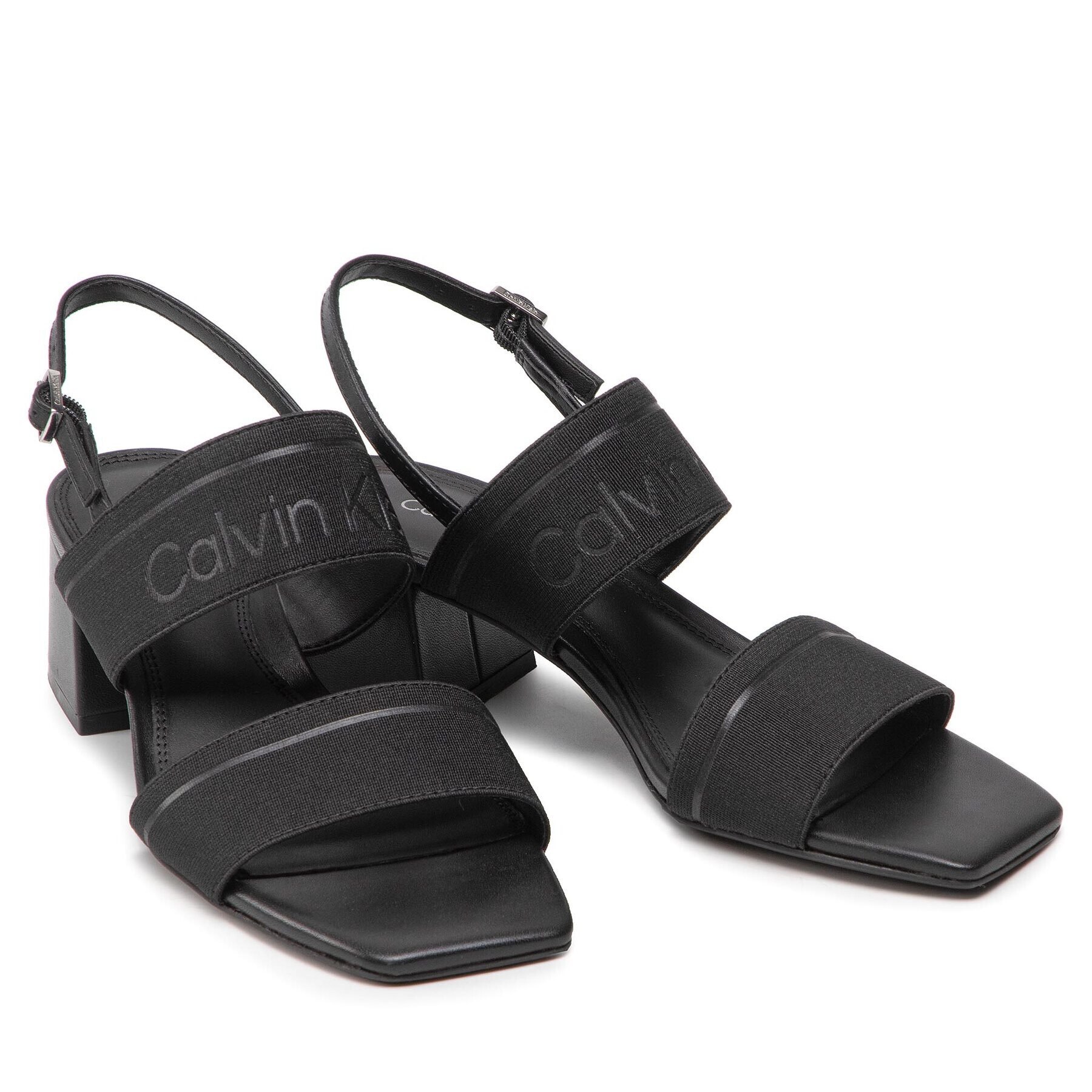 Calvin Klein Сандали Squared Blk Hl Sandal 45 He HW0HW01150 Черен - Pepit.bg