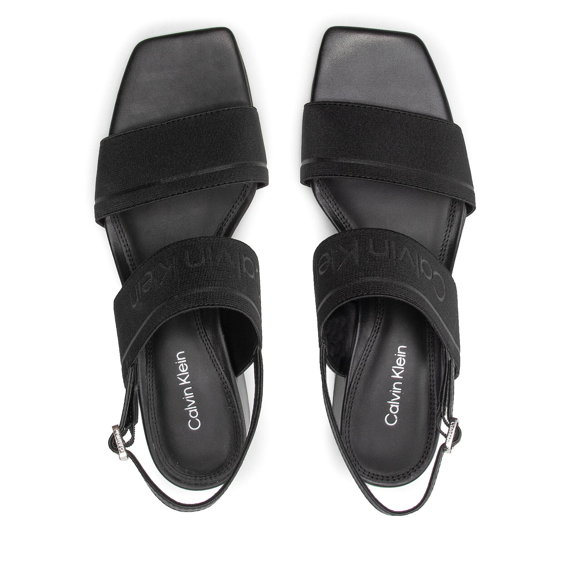 Calvin Klein Сандали Squared Blk Hl Sandal 45 He HW0HW01150 Черен - Pepit.bg