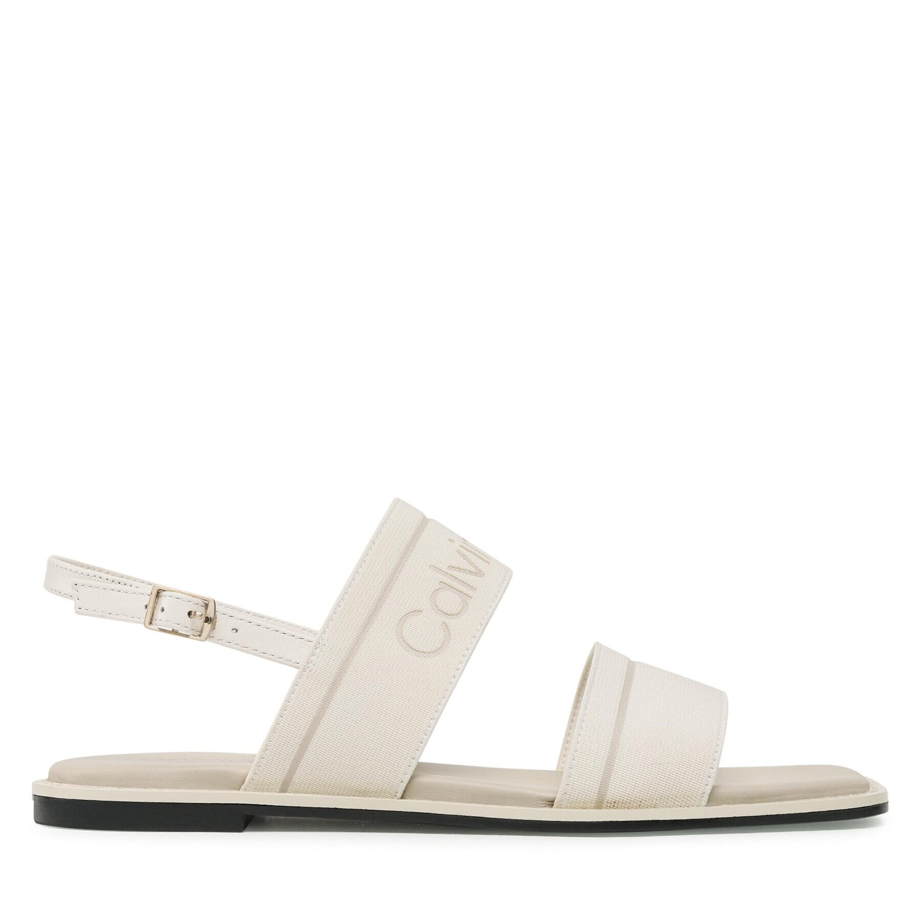 Calvin Klein Сандали Squared Flat Sandal He HW0HW01496 Екрю - Pepit.bg