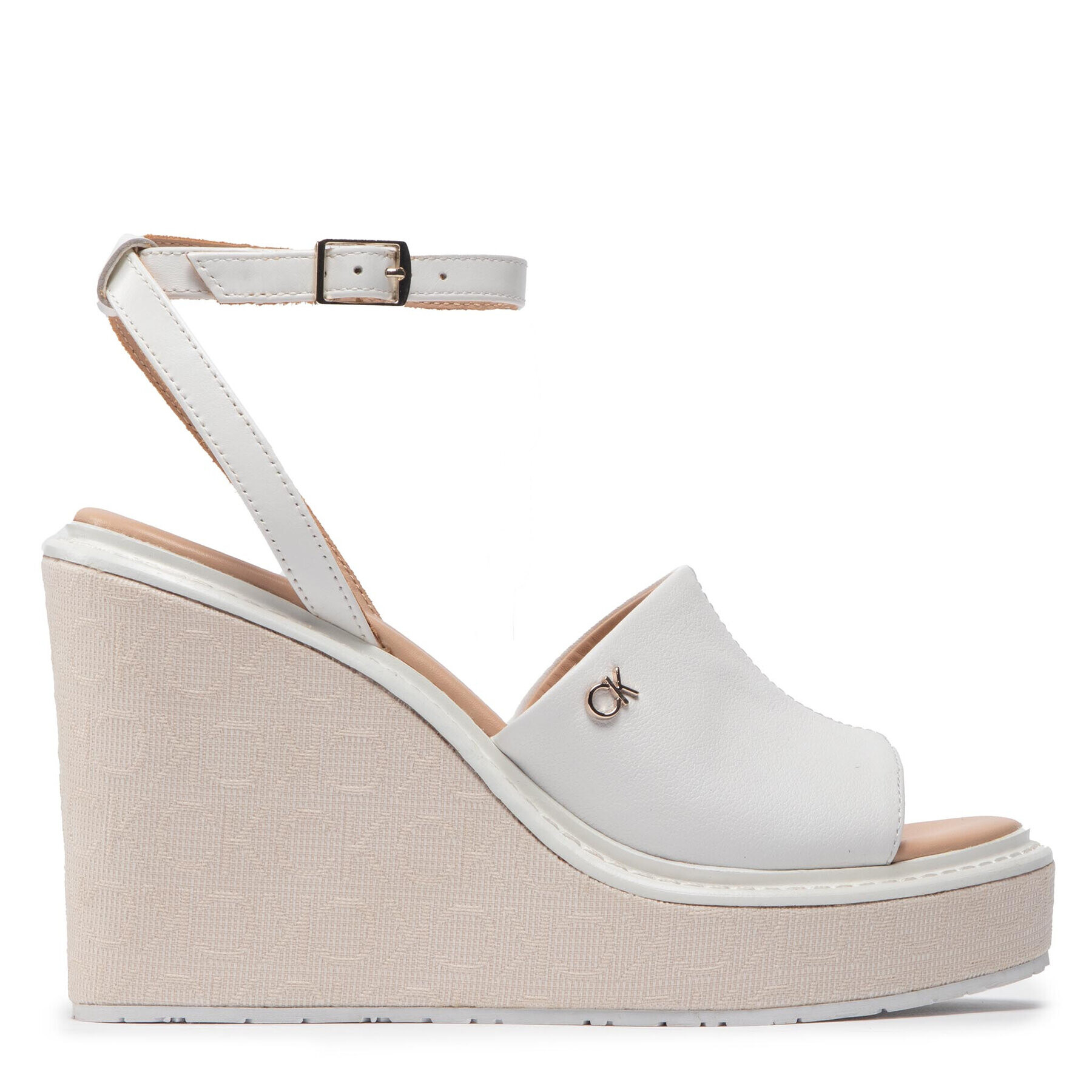 Calvin Klein Сандали Wedge 70 Arch Stit-Jq HW0HW01129 Бял - Pepit.bg