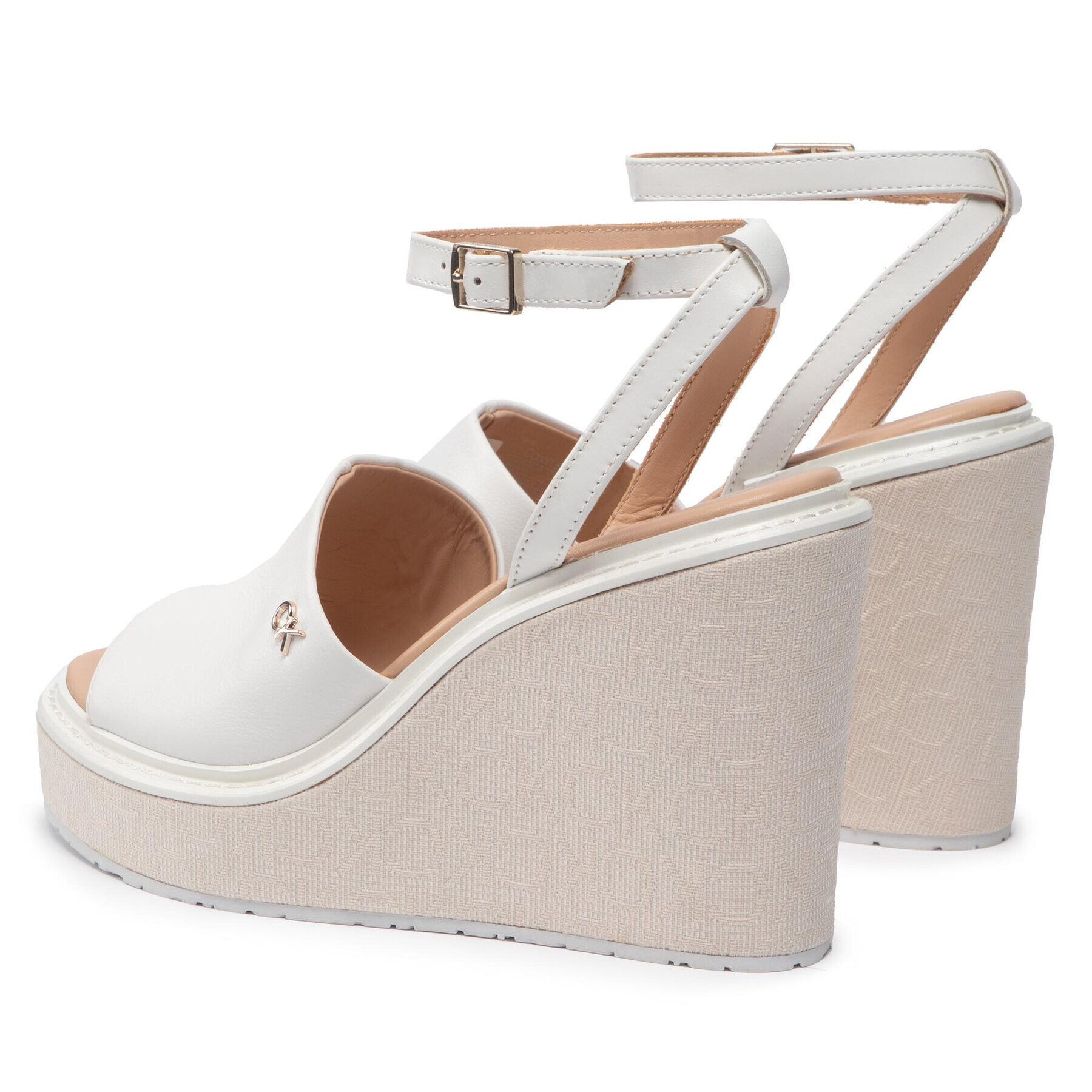 Calvin Klein Сандали Wedge 70 Arch Stit-Jq HW0HW01129 Бял - Pepit.bg