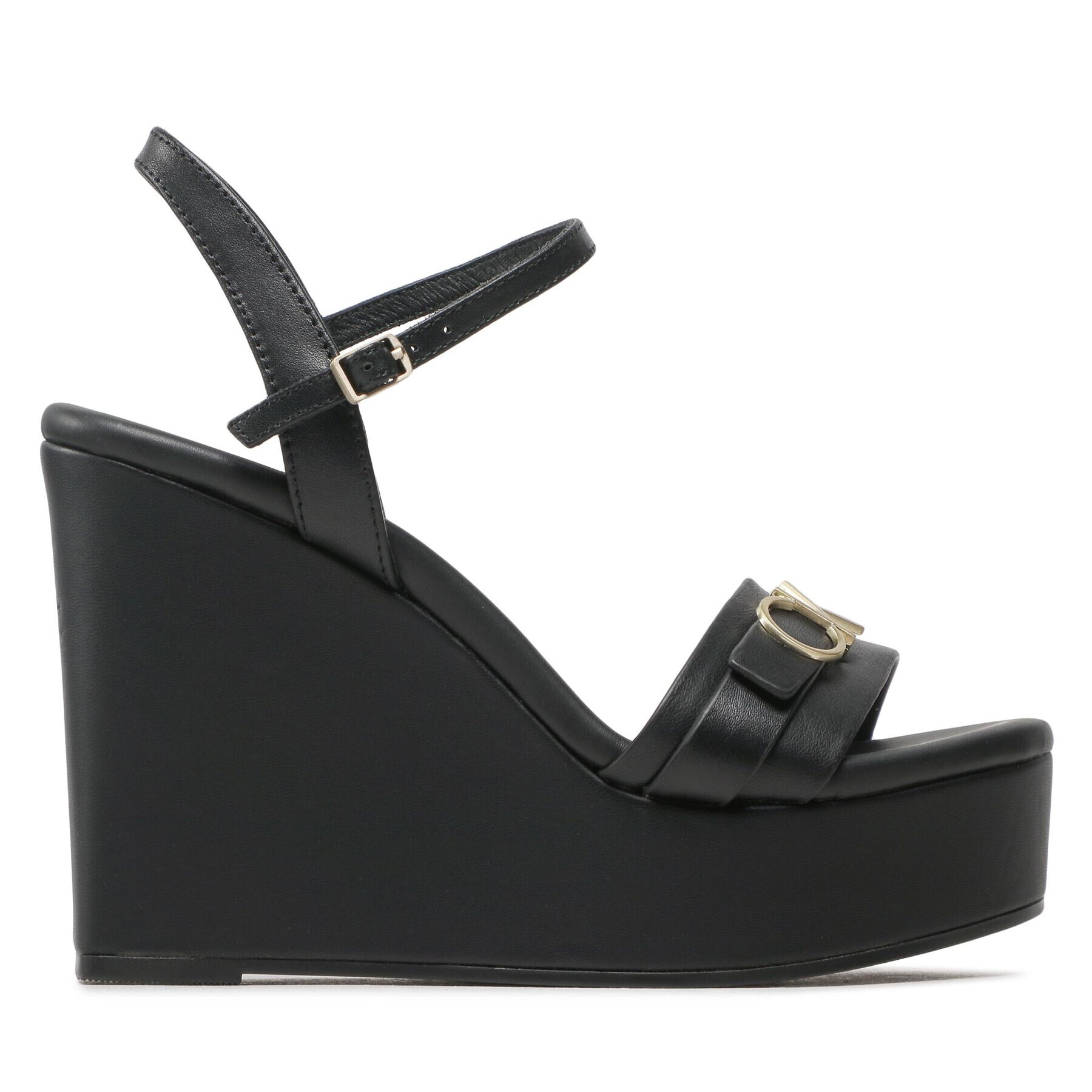 Calvin Klein Сандали Wedge 70Hh HW0HW01485 Черен - Pepit.bg