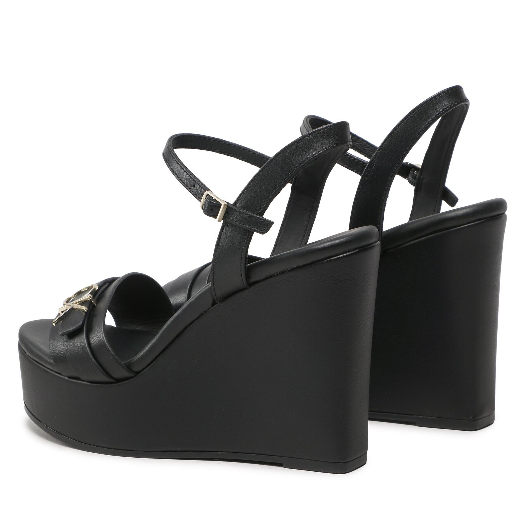 Calvin Klein Сандали Wedge 70Hh HW0HW01485 Черен - Pepit.bg