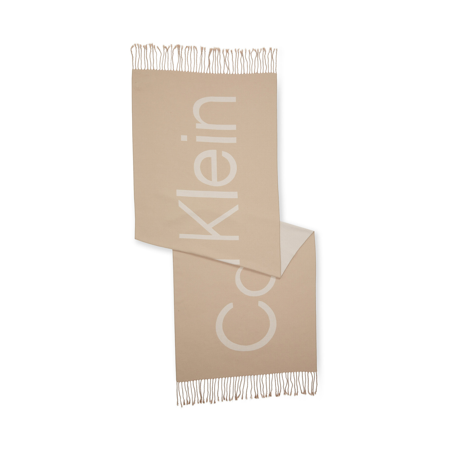 Calvin Klein Шал Fringes Scarf 65X195 K60K607322 Бежов - Pepit.bg