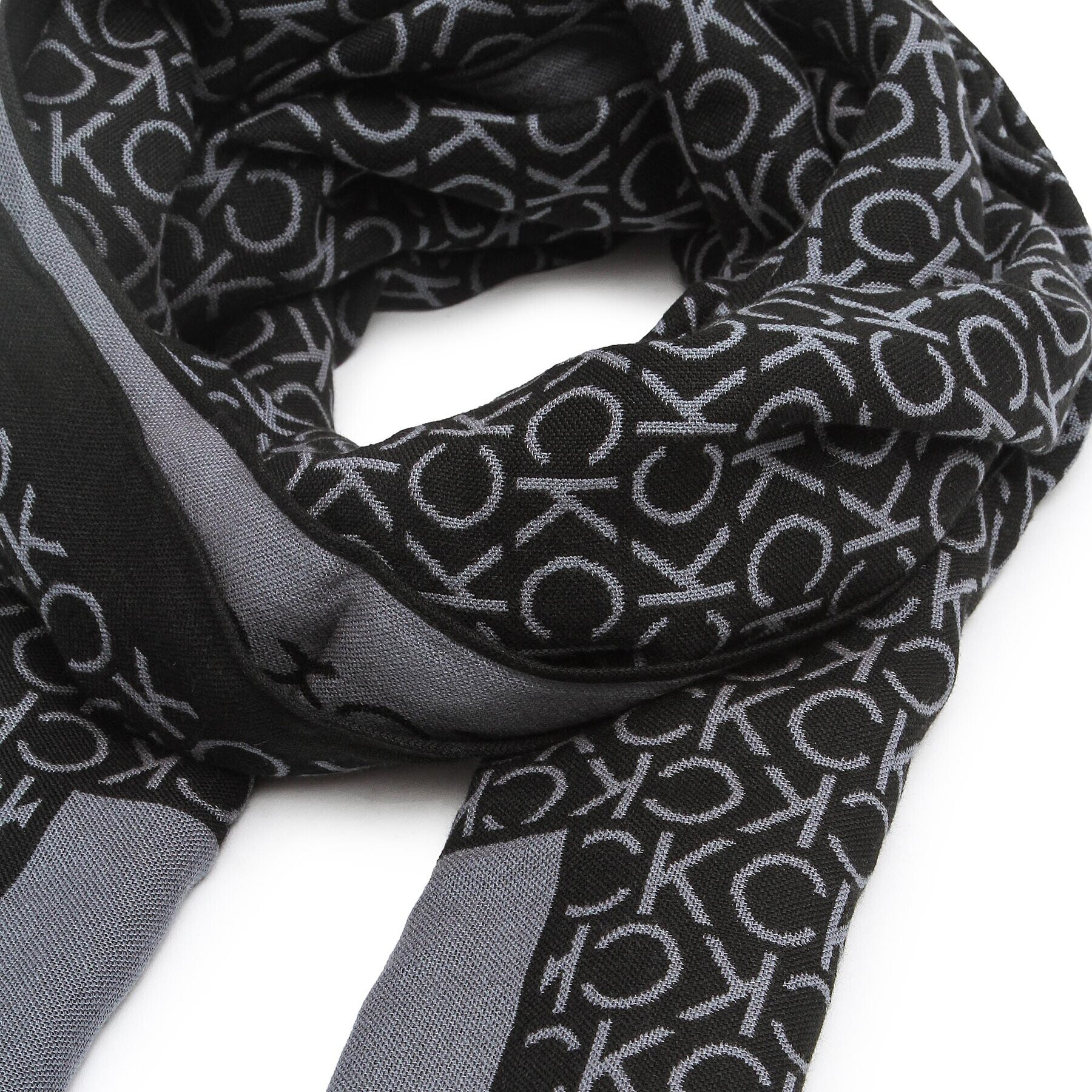 Calvin Klein Шал Geo Minimal K60K610813 Черен - Pepit.bg