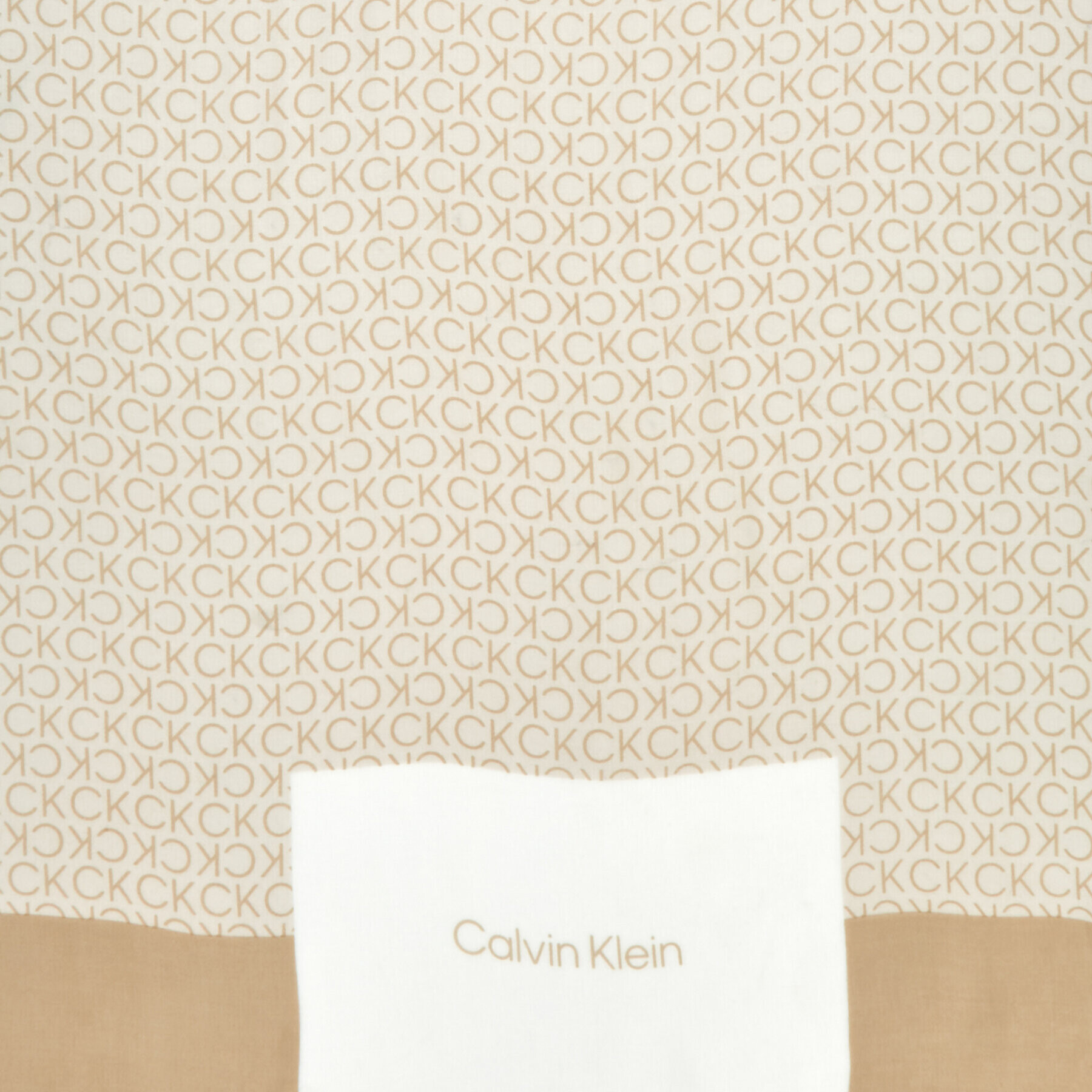 Calvin Klein Шал Geo Minimal Logo Shawl 70X180 K60K610228 Бежов - Pepit.bg