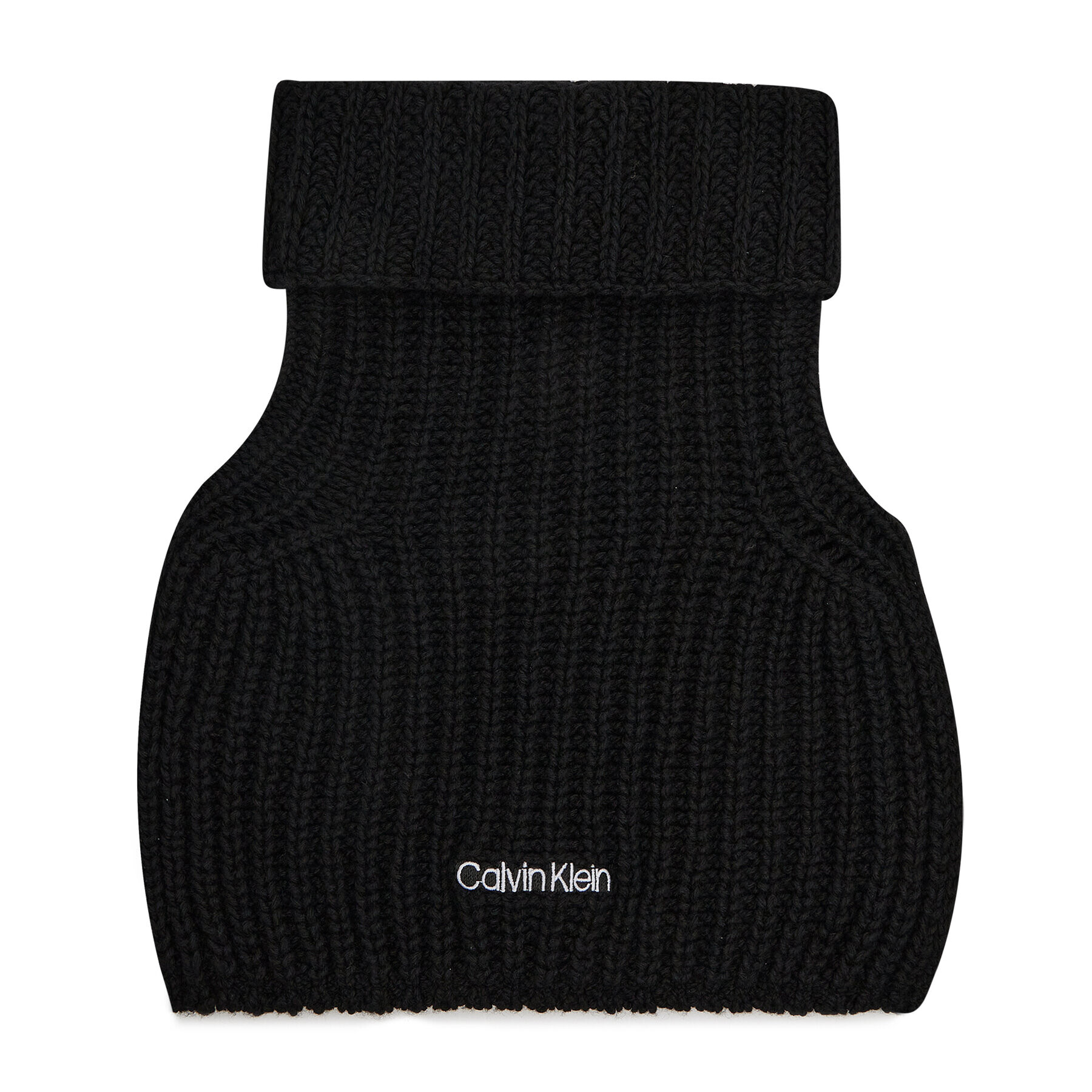 Calvin Klein Шал - комин Oversized Knit Neck Warmer K60K608553 Черен - Pepit.bg