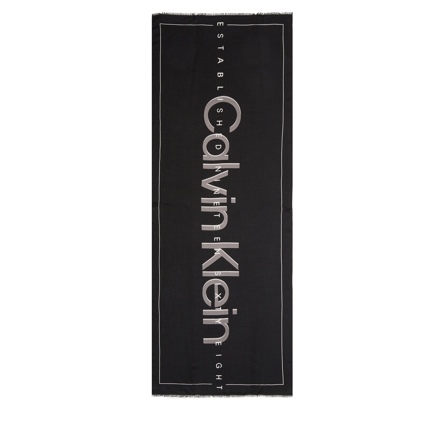 Calvin Klein Шал Logo K60K611408 Черен - Pepit.bg