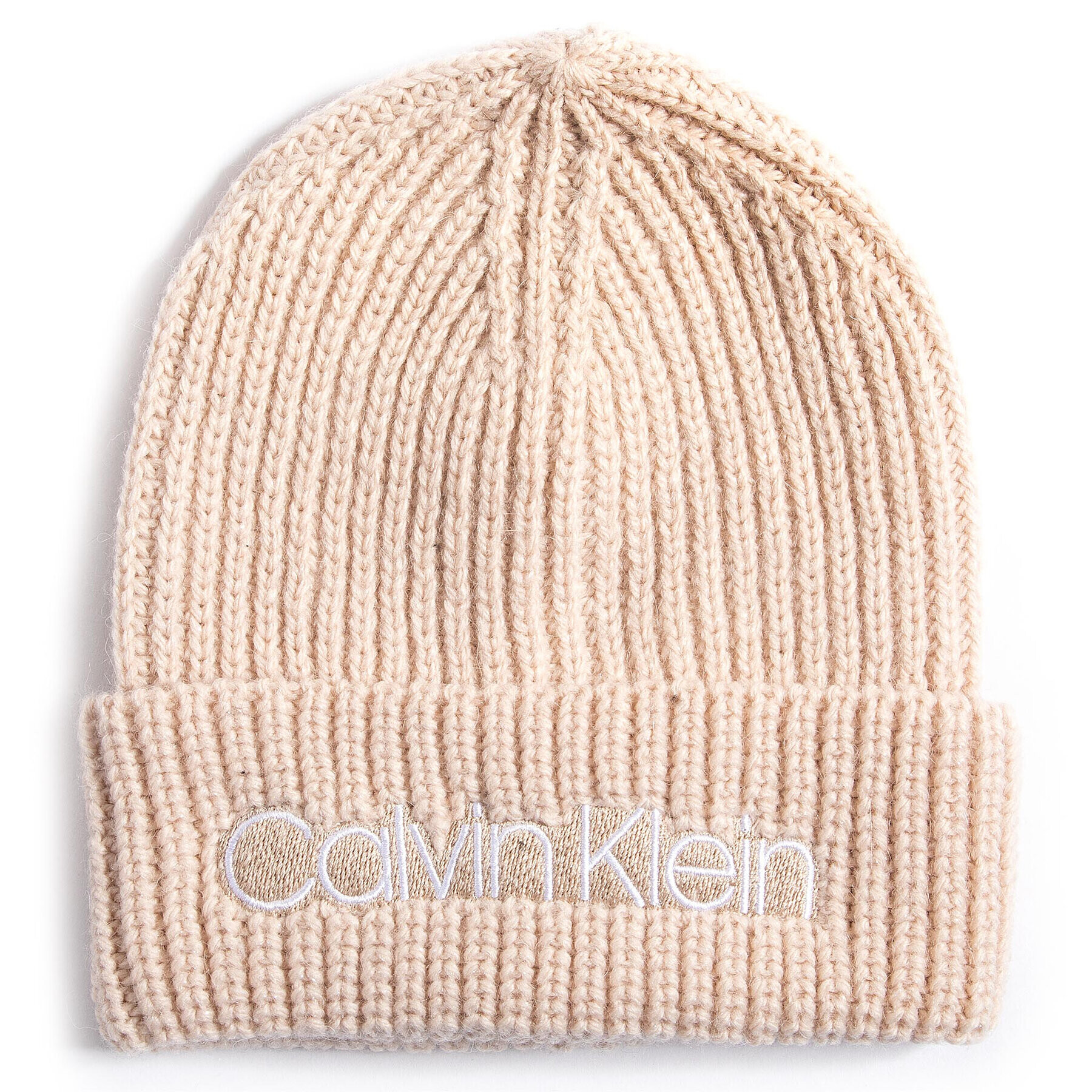 Calvin Klein Шапка Beanie K60K607303 Бежов - Pepit.bg