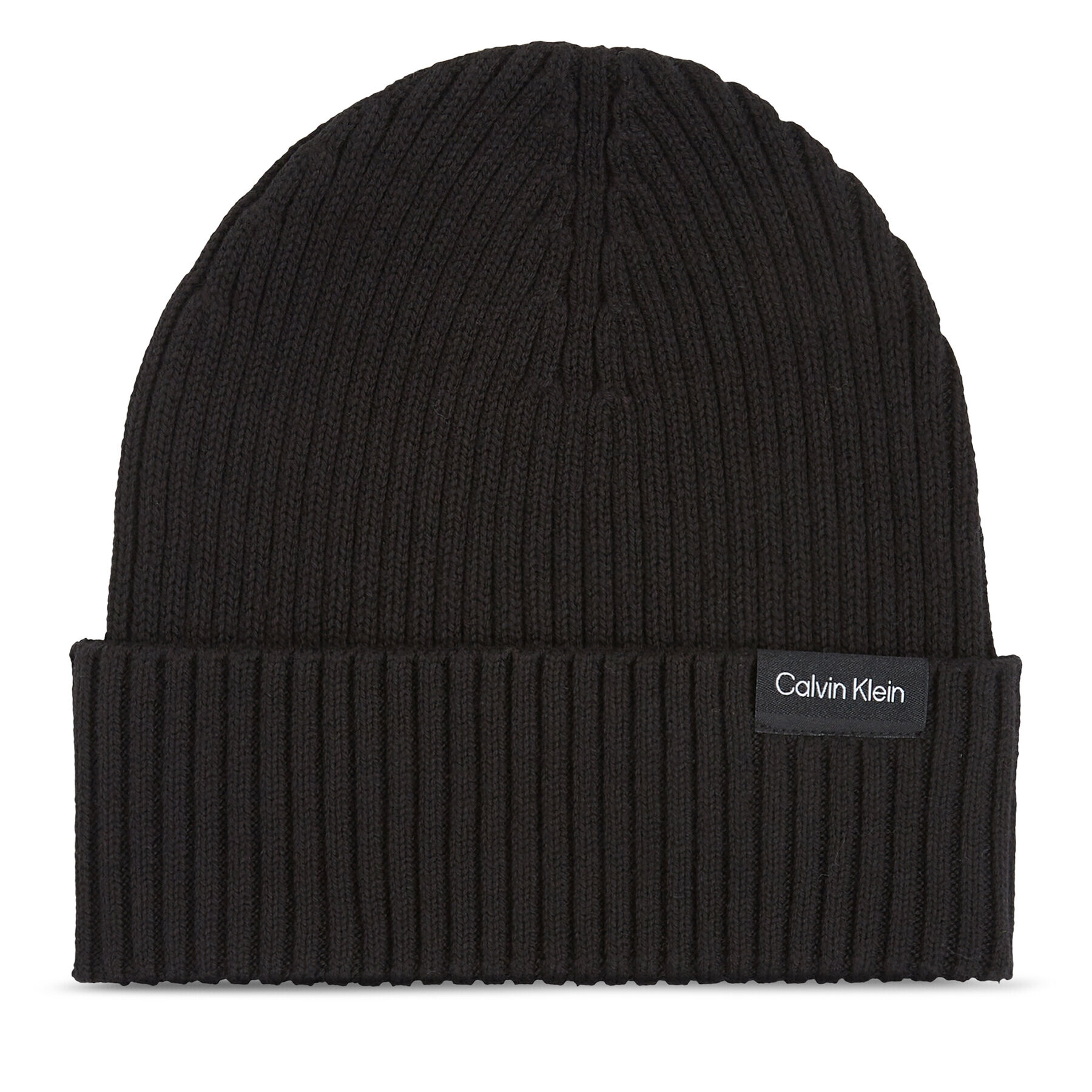 Calvin Klein Шапка Classic Cotton Rib Beanie K50K510982 Черен - Pepit.bg