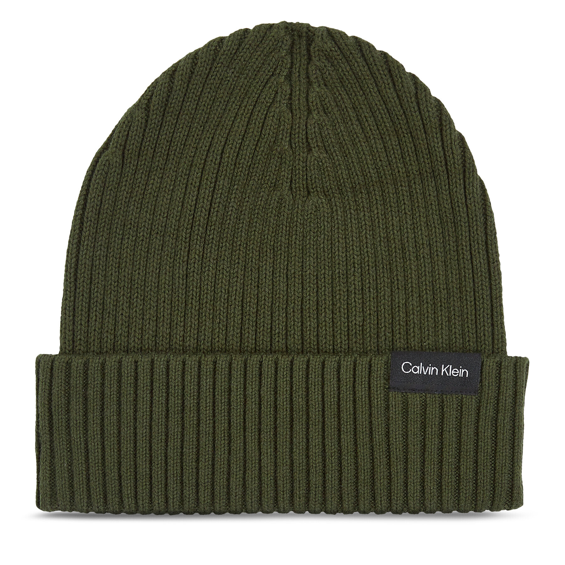 Calvin Klein Шапка Classic Cotton Rib Beanie K50K510982 Зелен - Pepit.bg