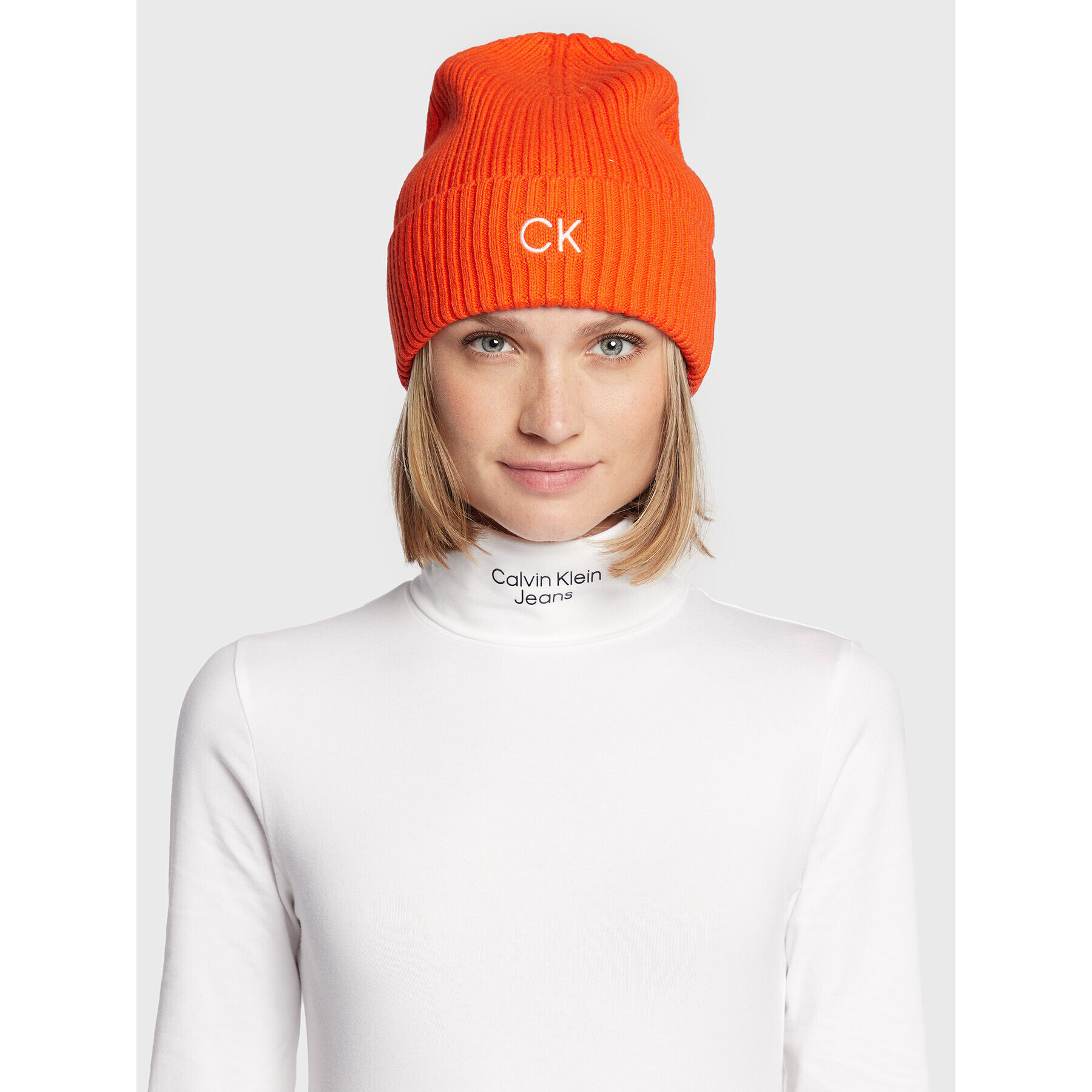 Calvin Klein Шапка Classic K50K509680 Оранжев - Pepit.bg