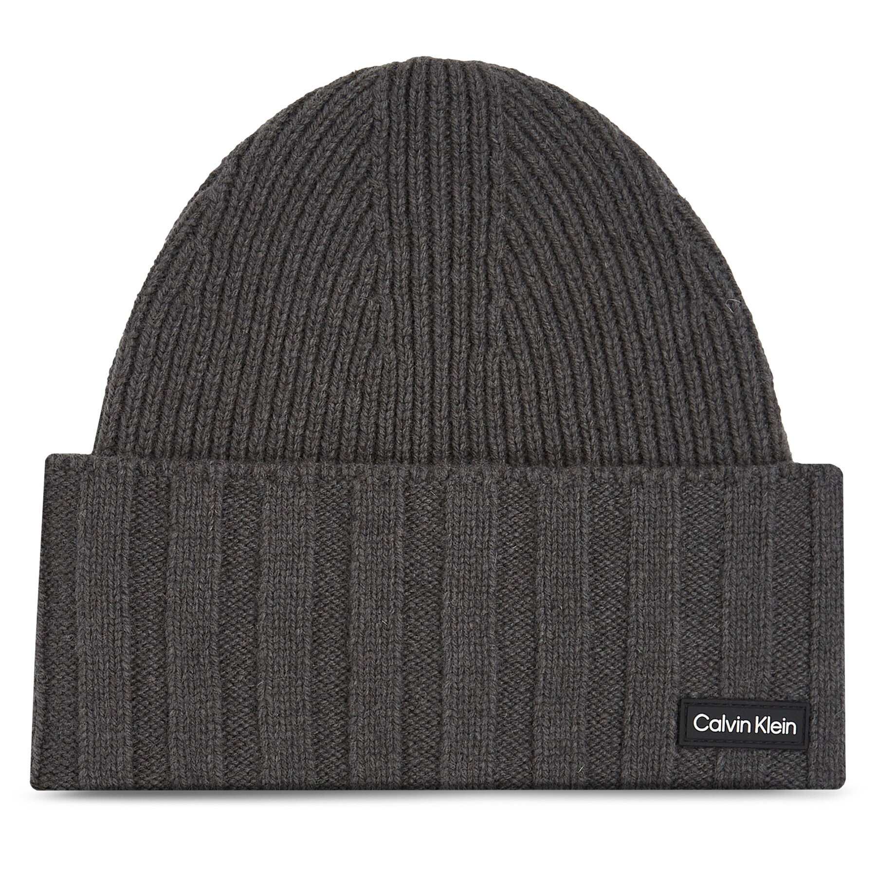 Calvin Klein Шапка Elevated Rib Beanie K50K510985 Сив - Pepit.bg