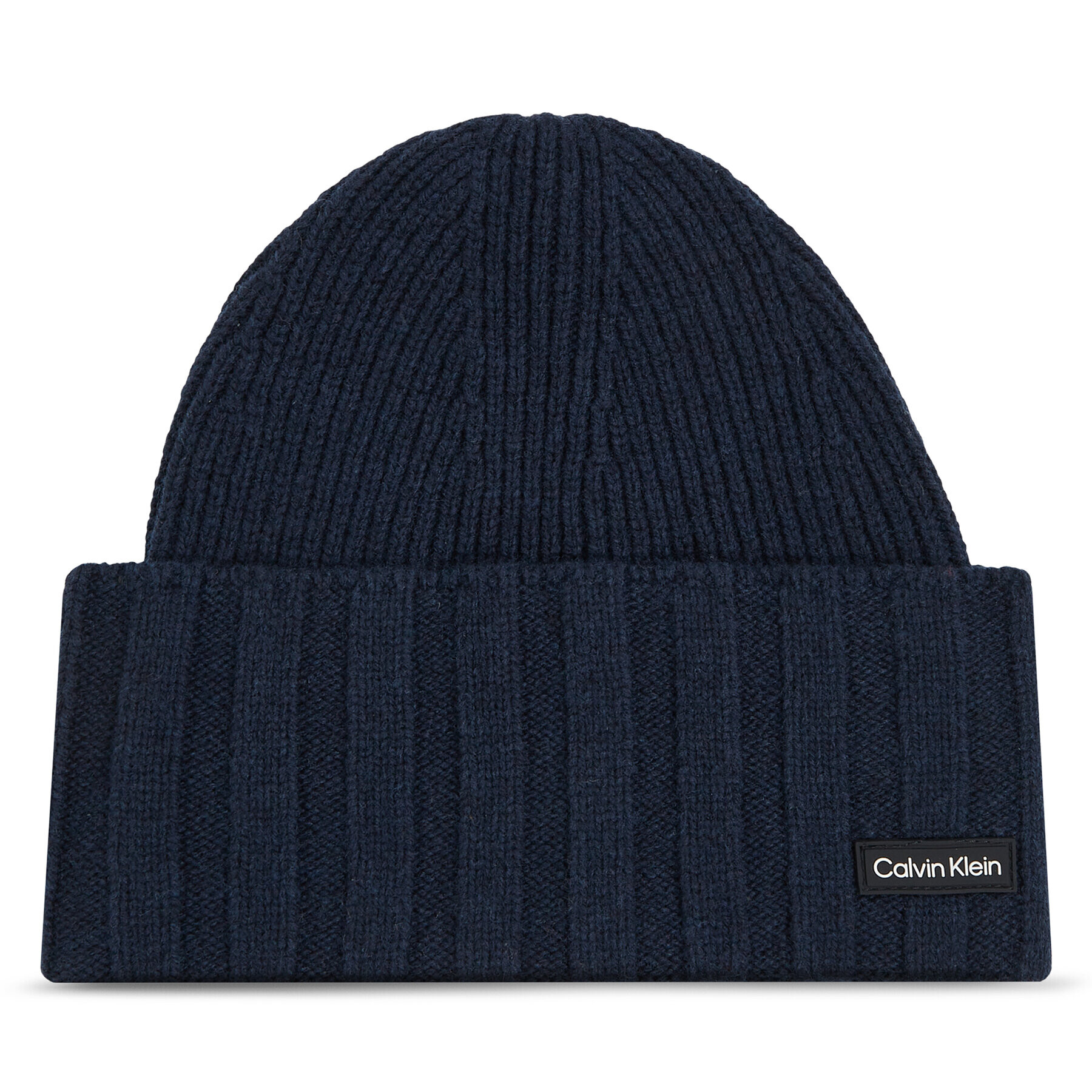 Calvin Klein Шапка Elevated Rib Beanie K50K510985 Тъмносин - Pepit.bg