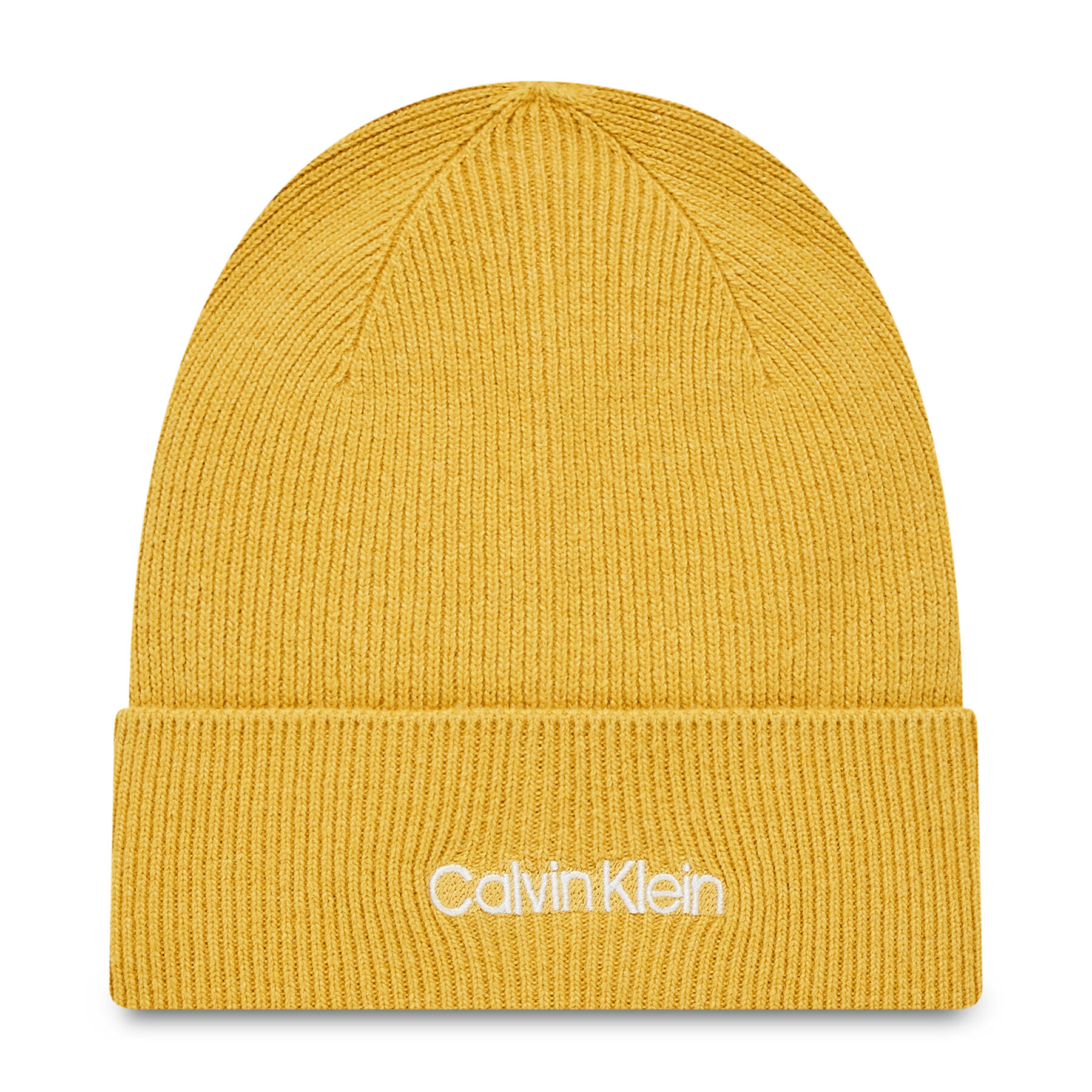 Calvin Klein Шапка Essential Knit Beanie K60K608519 Жълт - Pepit.bg