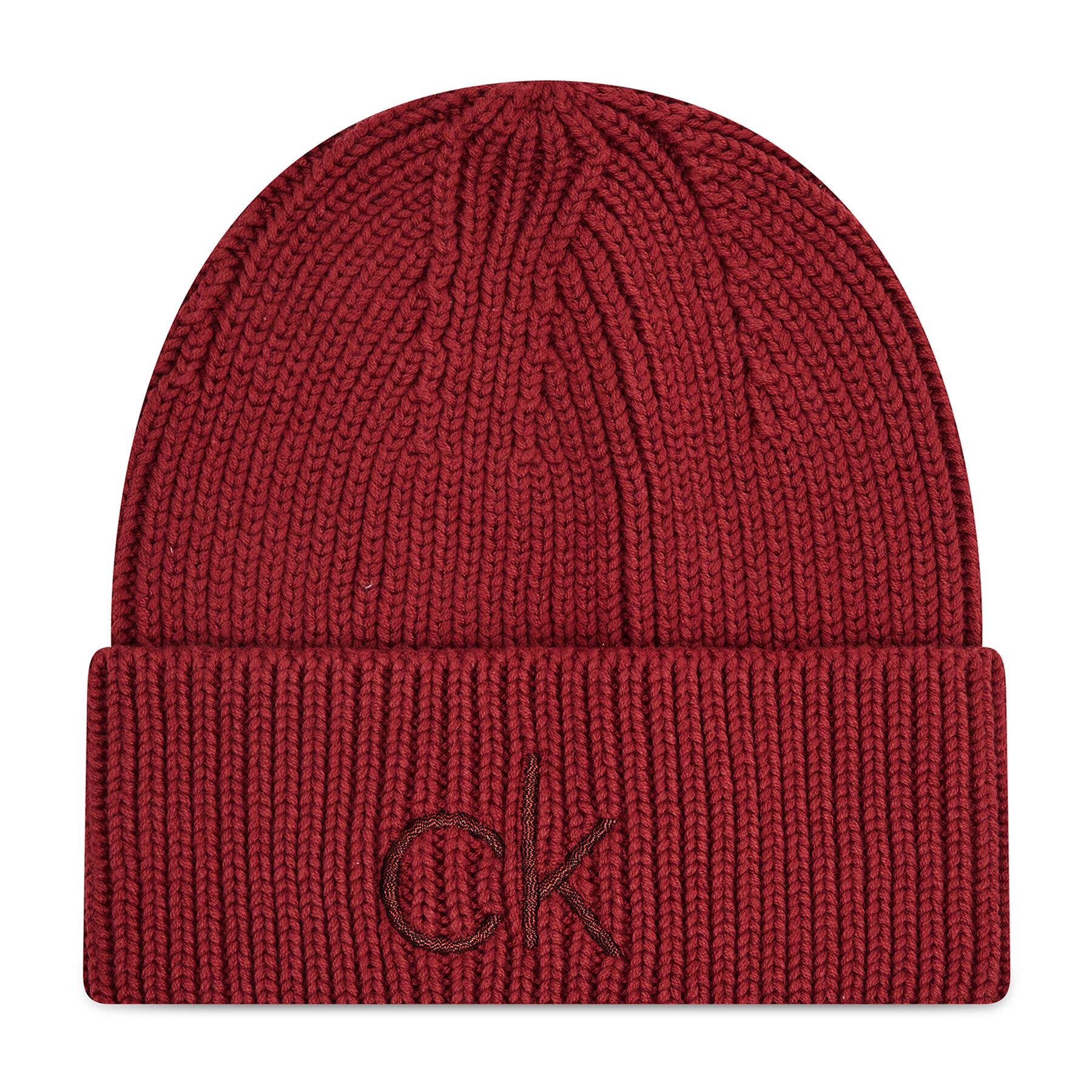 Calvin Klein Шапка Essentials Beanie K60K608660 Бордо - Pepit.bg