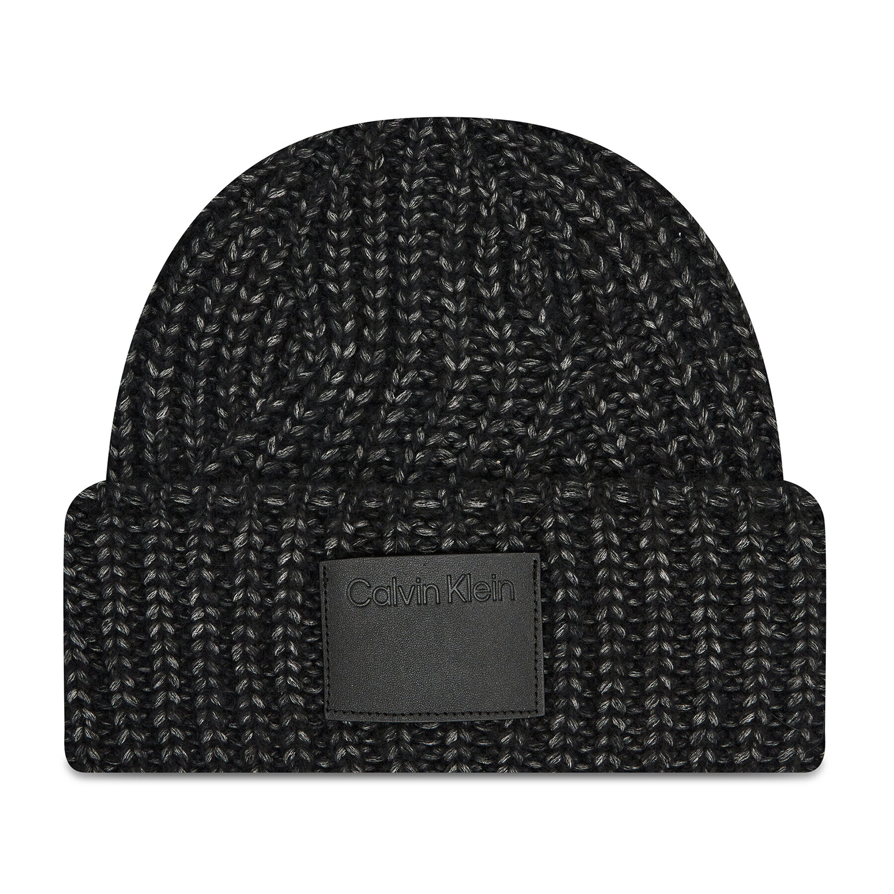 Calvin Klein Шапка Geometric Knit Beanie K60K608525 Черен - Pepit.bg