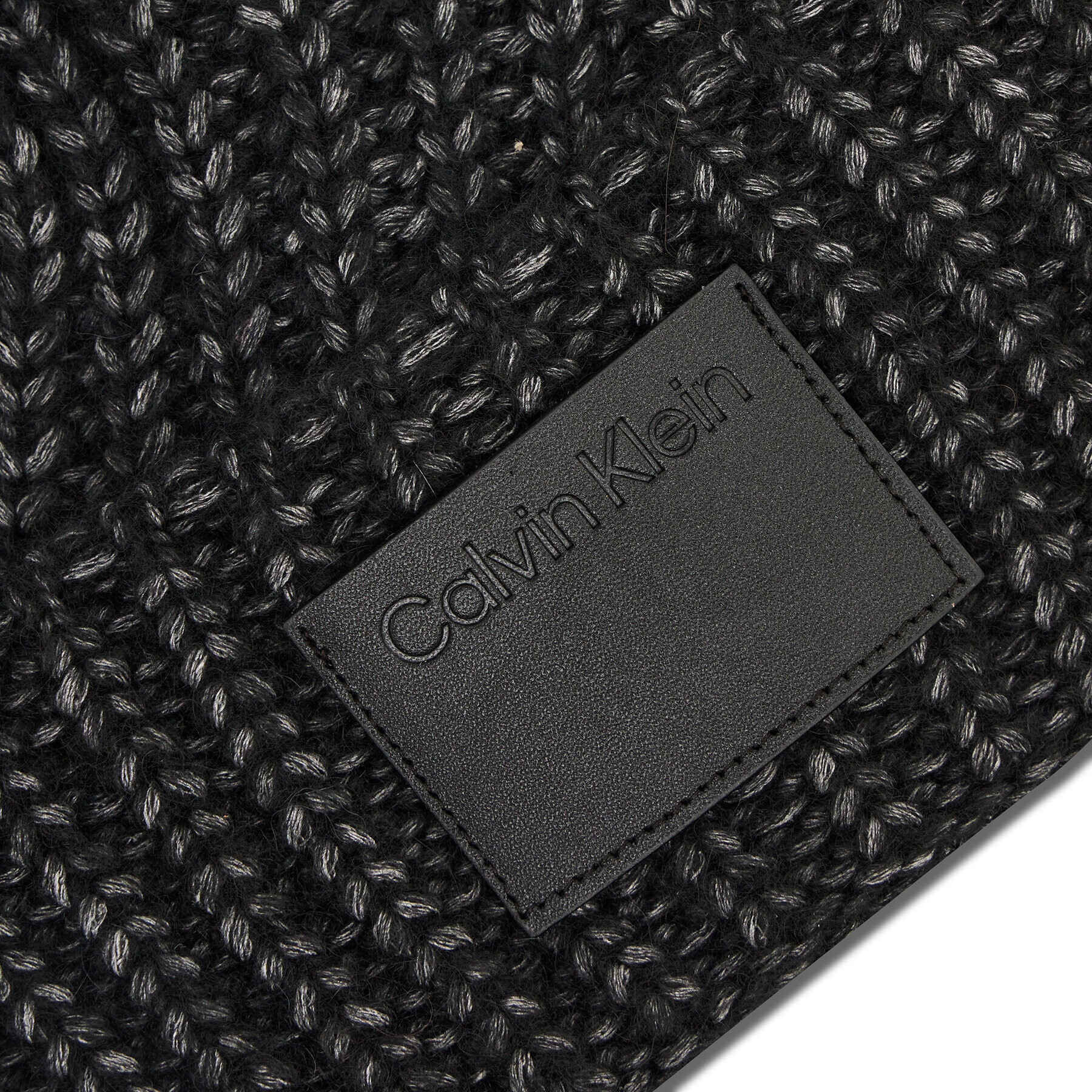 Calvin Klein Шапка Geometric Knit Beanie K60K608525 Черен - Pepit.bg