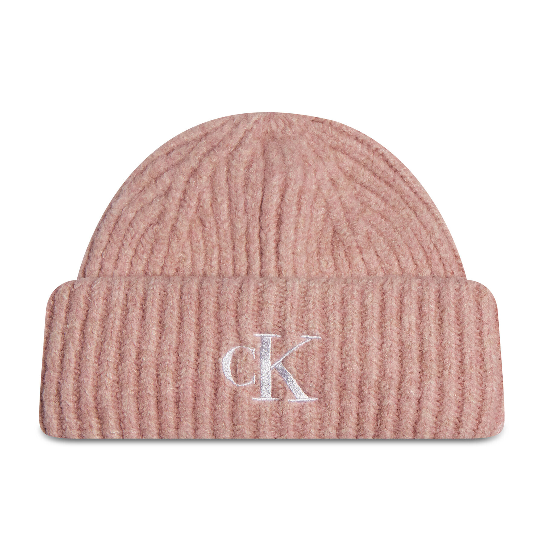 Calvin Klein Шапка Monogram Wool Blend Beanie K60K608364 Розов - Pepit.bg