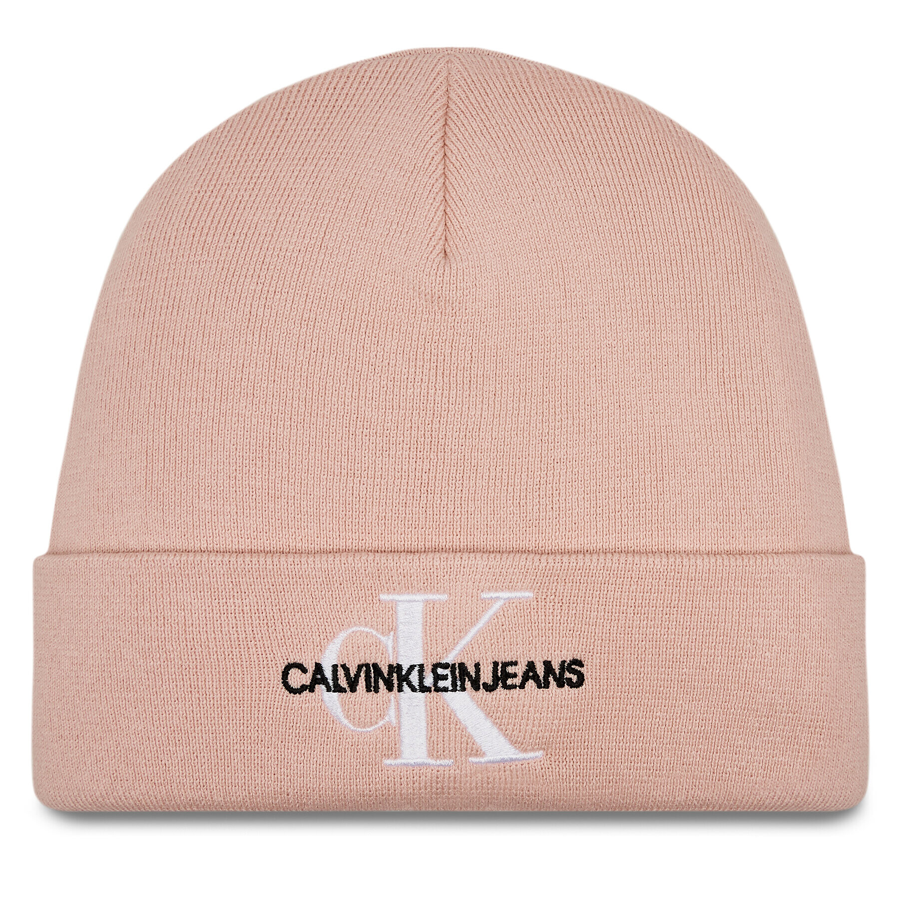 Calvin Klein Шапка Monologo Embro Beanie K60K611254 Розов - Pepit.bg