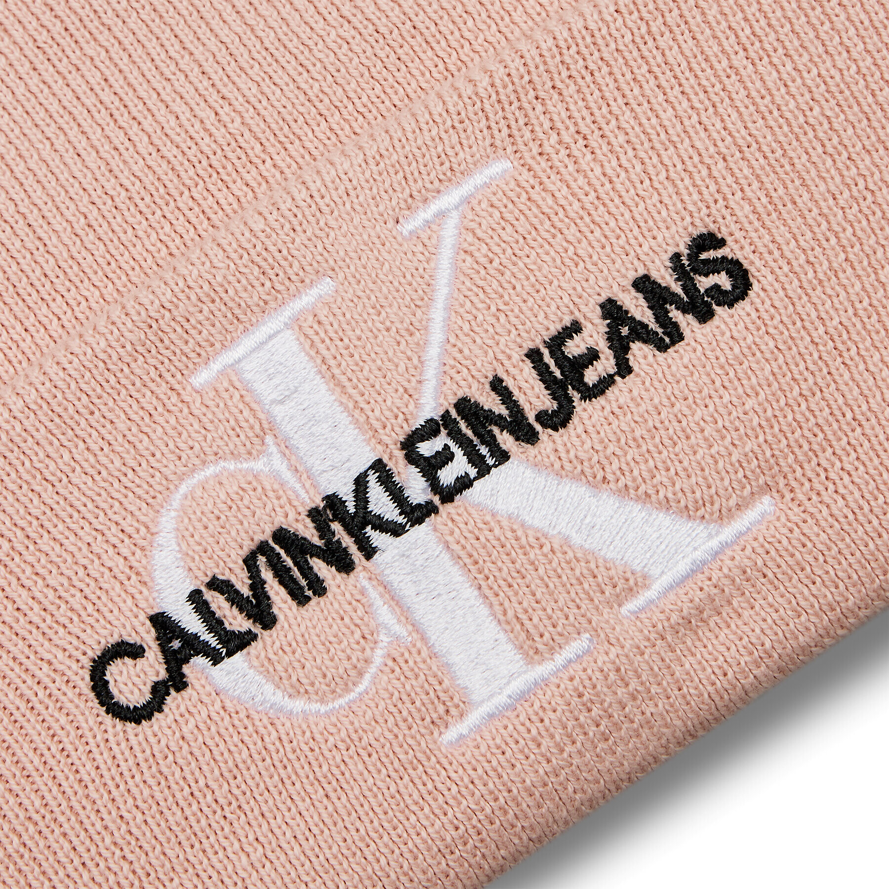 Calvin Klein Шапка Monologo Embro Beanie K60K611254 Розов - Pepit.bg