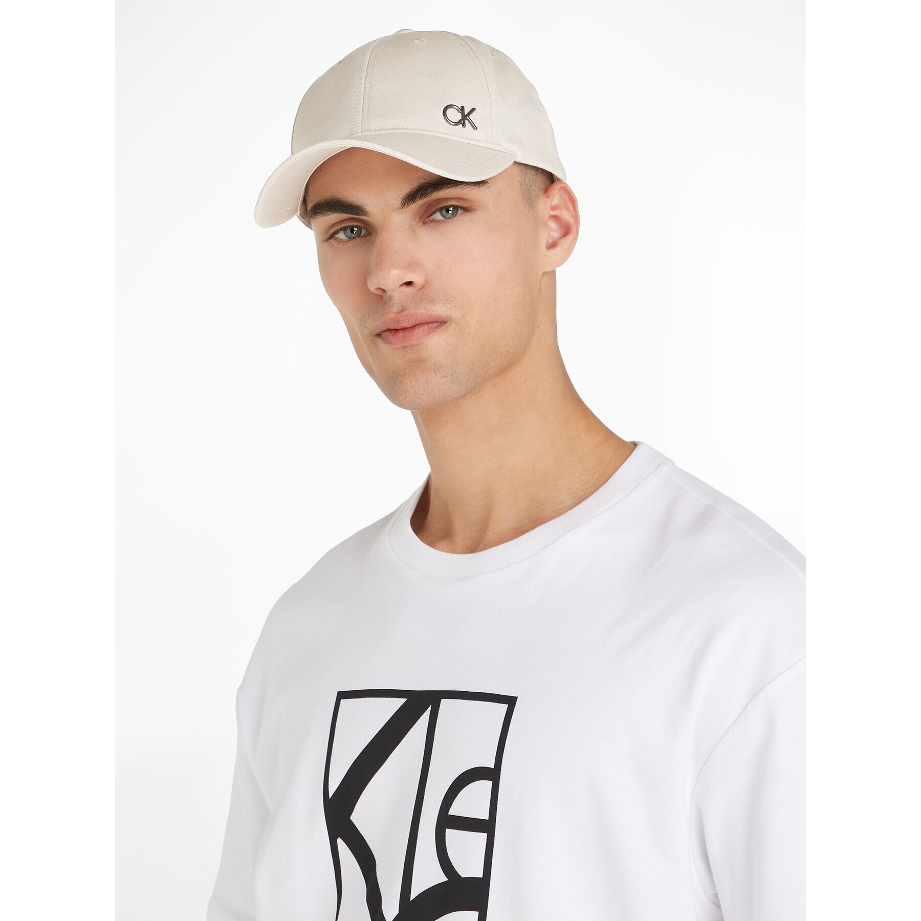 Calvin Klein Шапка с козирка Ck Bombed Metal Bb Cap K50K510968 Бежов - Pepit.bg