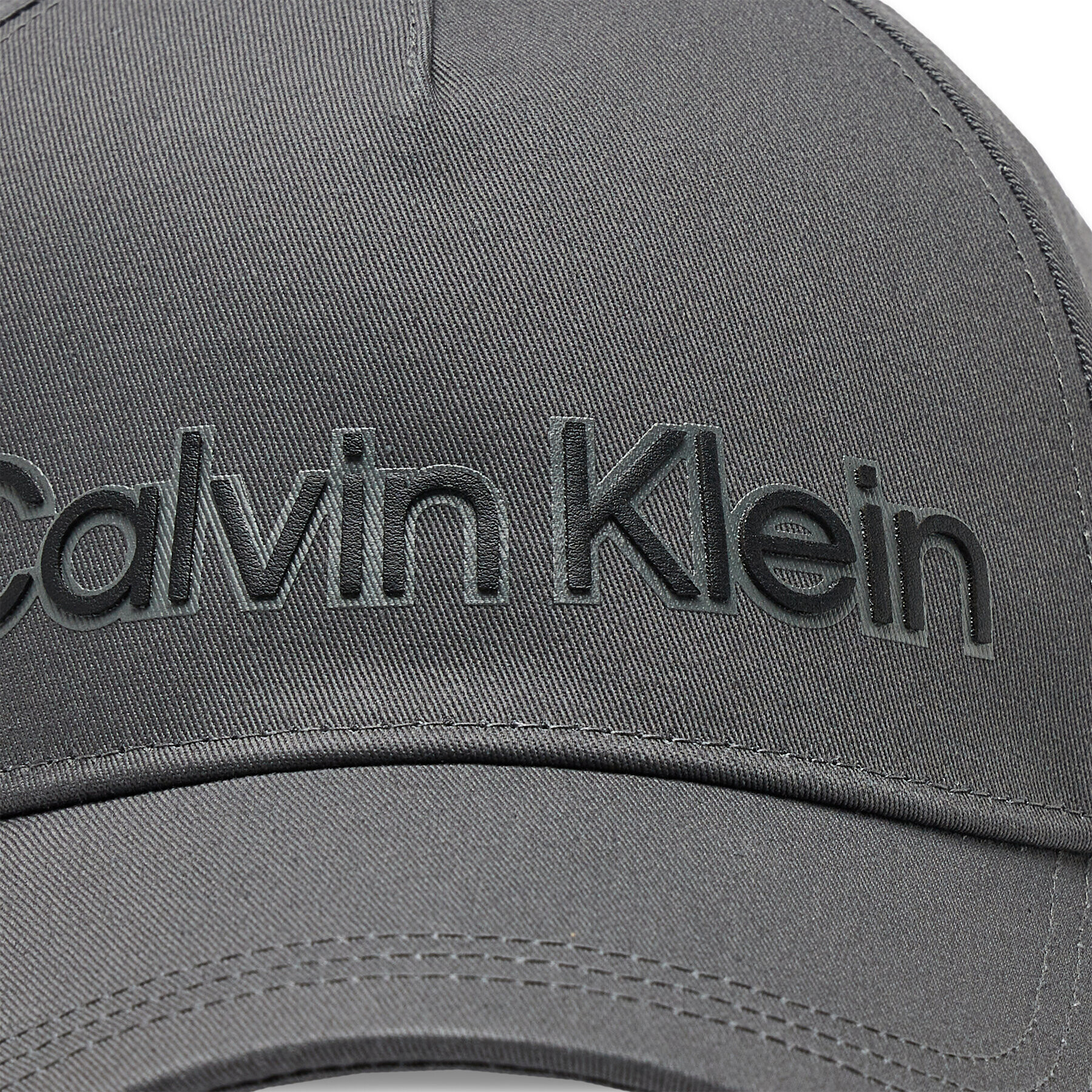 Calvin Klein Шапка с козирка Leather Lettering K50K509661 Сив - Pepit.bg