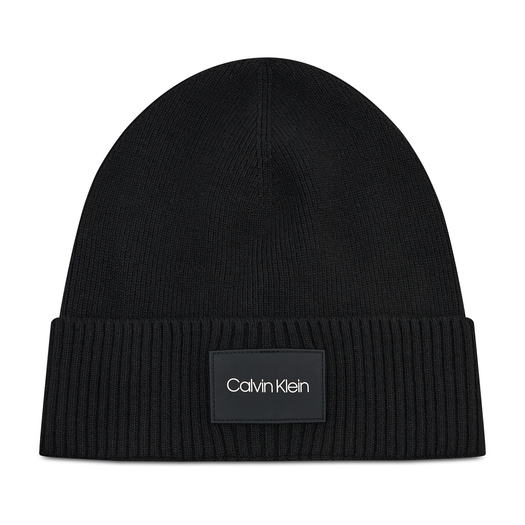 Calvin Klein Шапка Ttw Patch Rib Beanie K50K507529 Черен - Pepit.bg