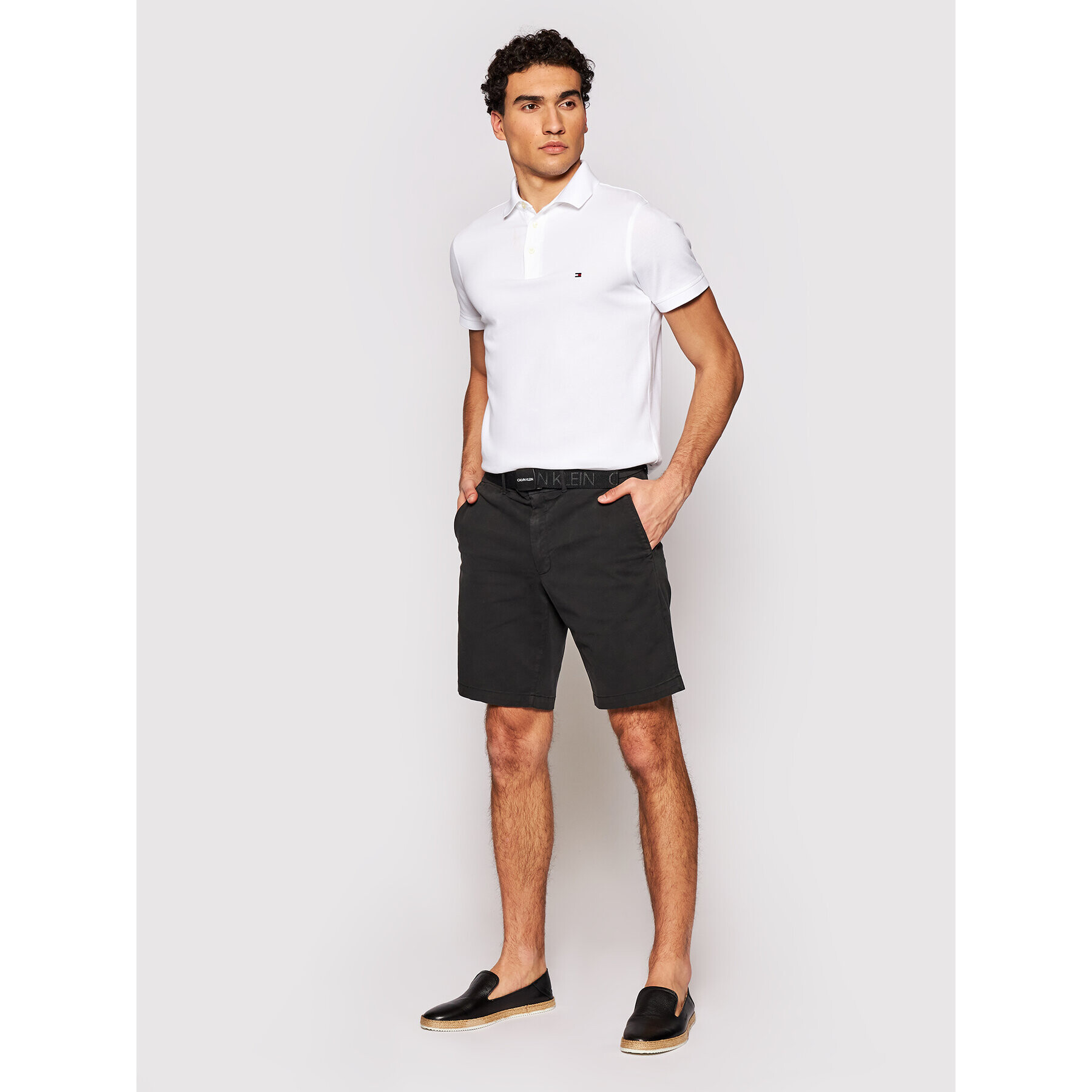 Calvin Klein Шорти от плат K10K107164 Черен Slim Fit - Pepit.bg