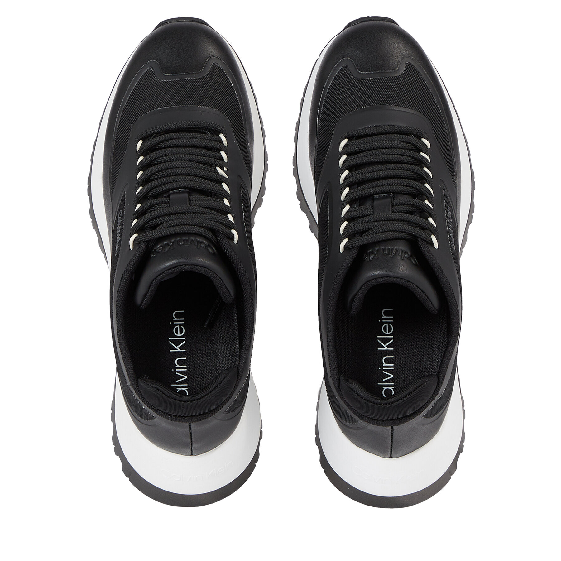 Calvin Klein Сникърси 2 Piece Sole Runner Lace Up HW0HW01640 Черен - Pepit.bg