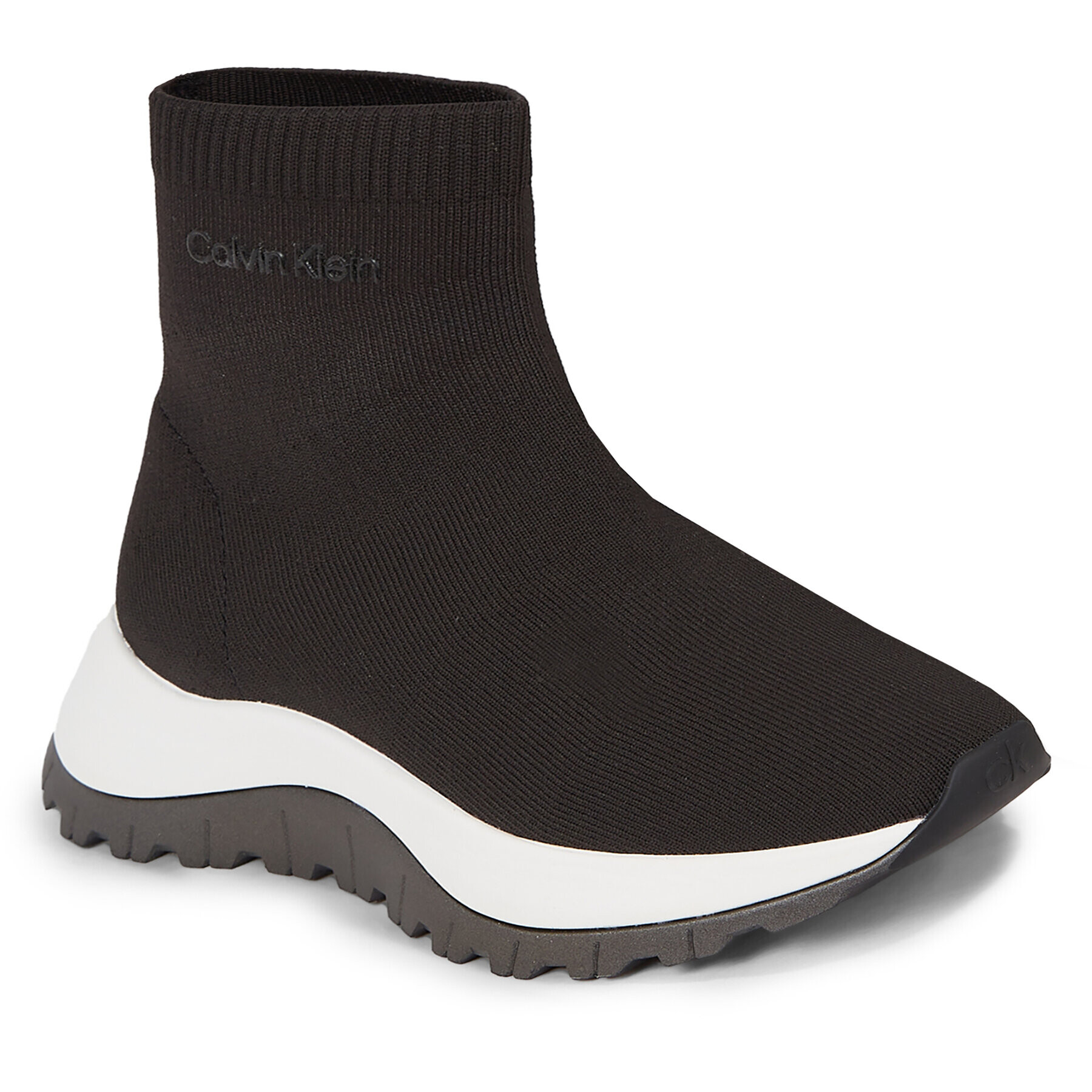 Calvin Klein Сникърси 2 Piece Sole Runner Sock Boot HW0HW01641 Черен - Pepit.bg