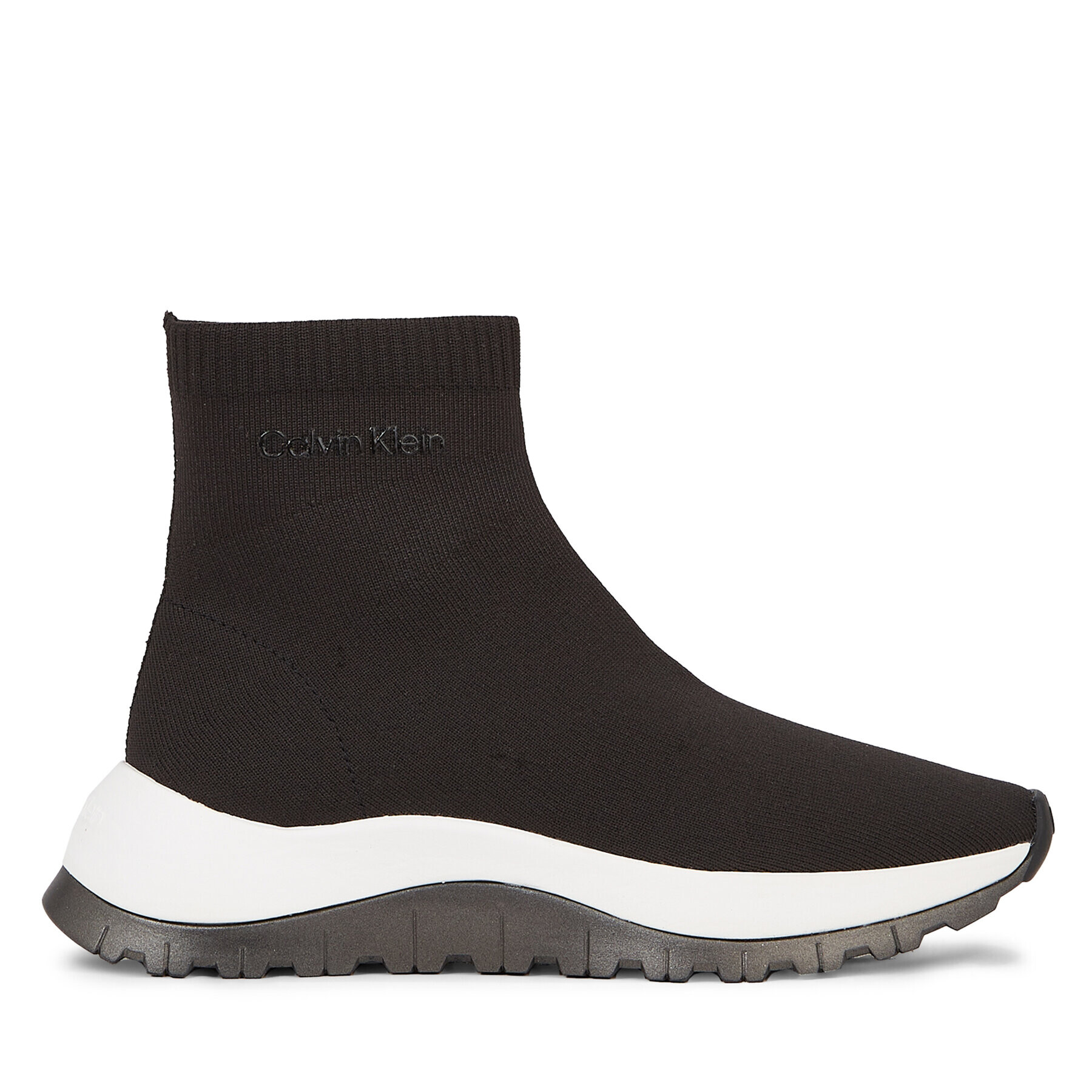 Calvin Klein Сникърси 2 Piece Sole Runner Sock Boot HW0HW01641 Черен - Pepit.bg