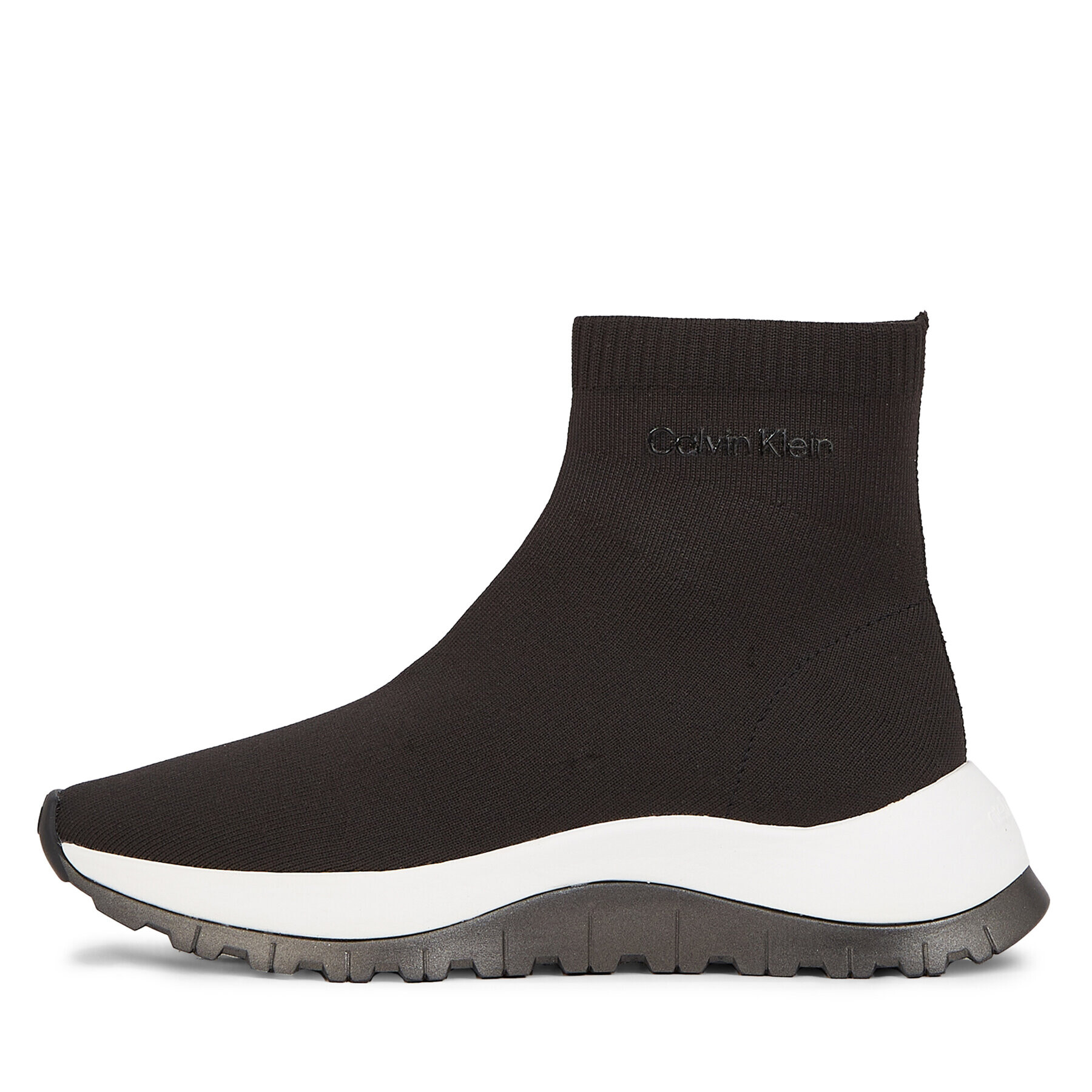 Calvin Klein Сникърси 2 Piece Sole Runner Sock Boot HW0HW01641 Черен - Pepit.bg