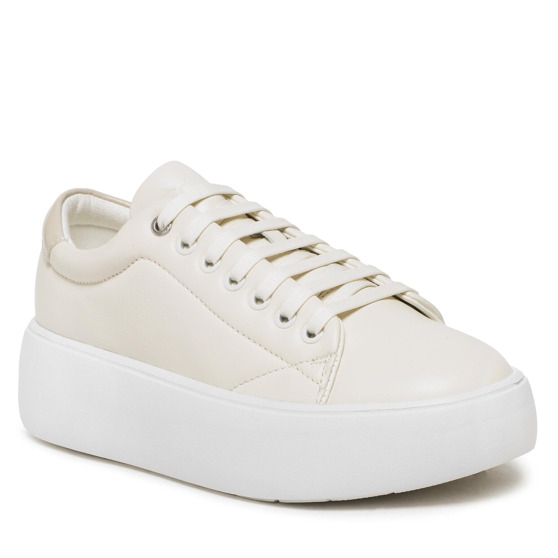 Calvin Klein Сникърси Bubble Cupsole Lace Up HW0HW01356 Бежов - Pepit.bg