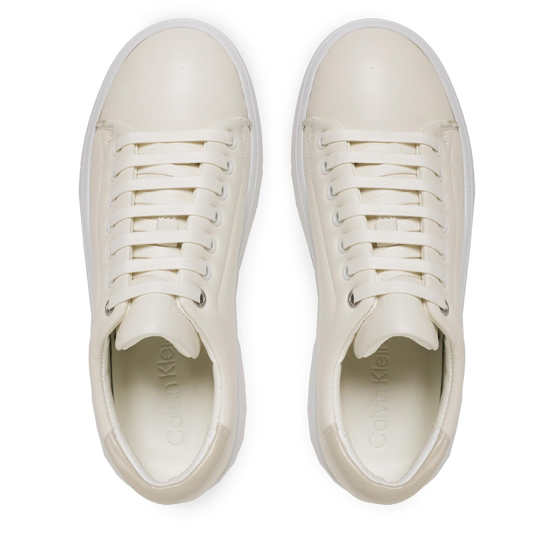 Calvin Klein Сникърси Bubble Cupsole Lace Up HW0HW01356 Бежов - Pepit.bg