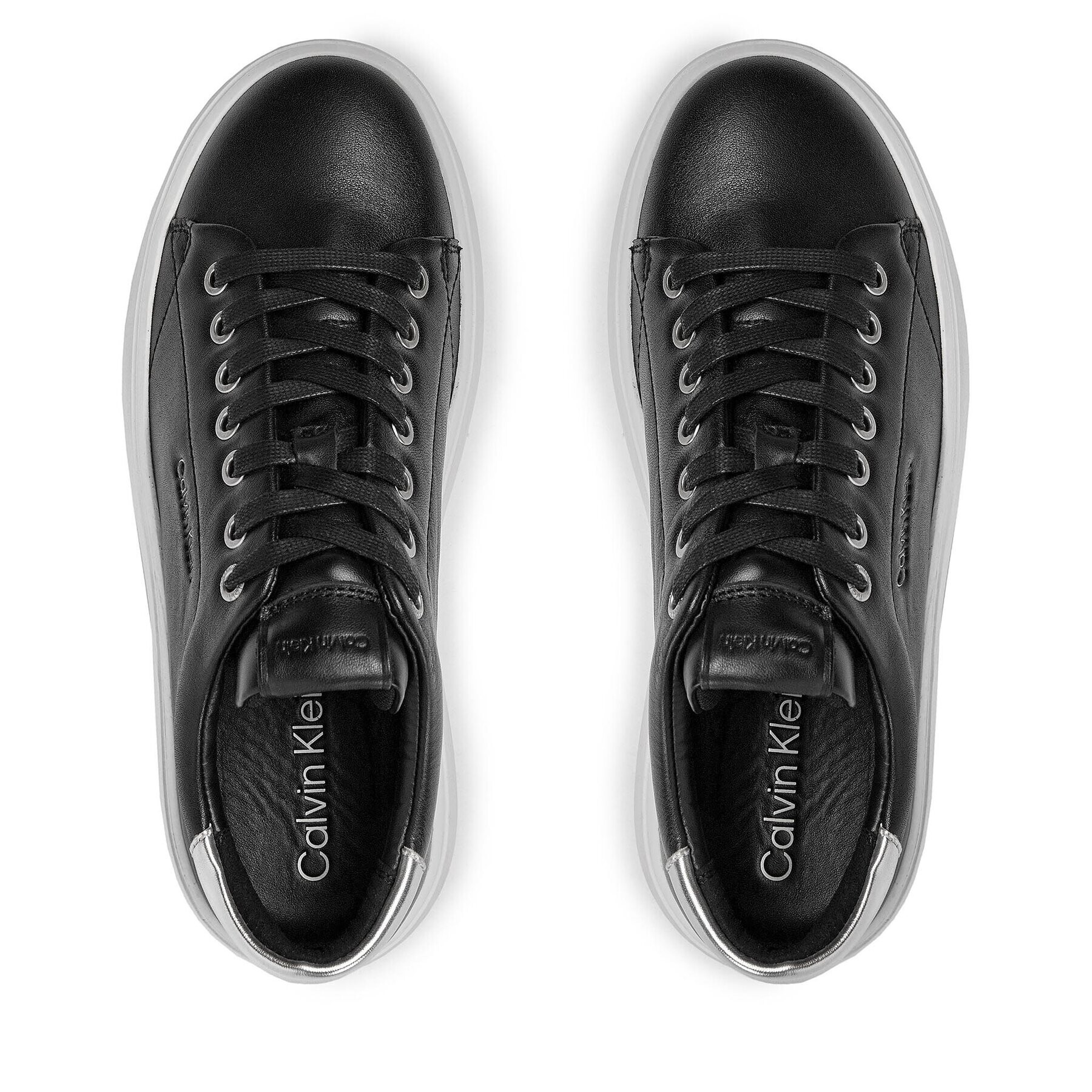 Calvin Klein Сникърси Bubble Cupsole Lace Up HW0HW01861 Черен - Pepit.bg