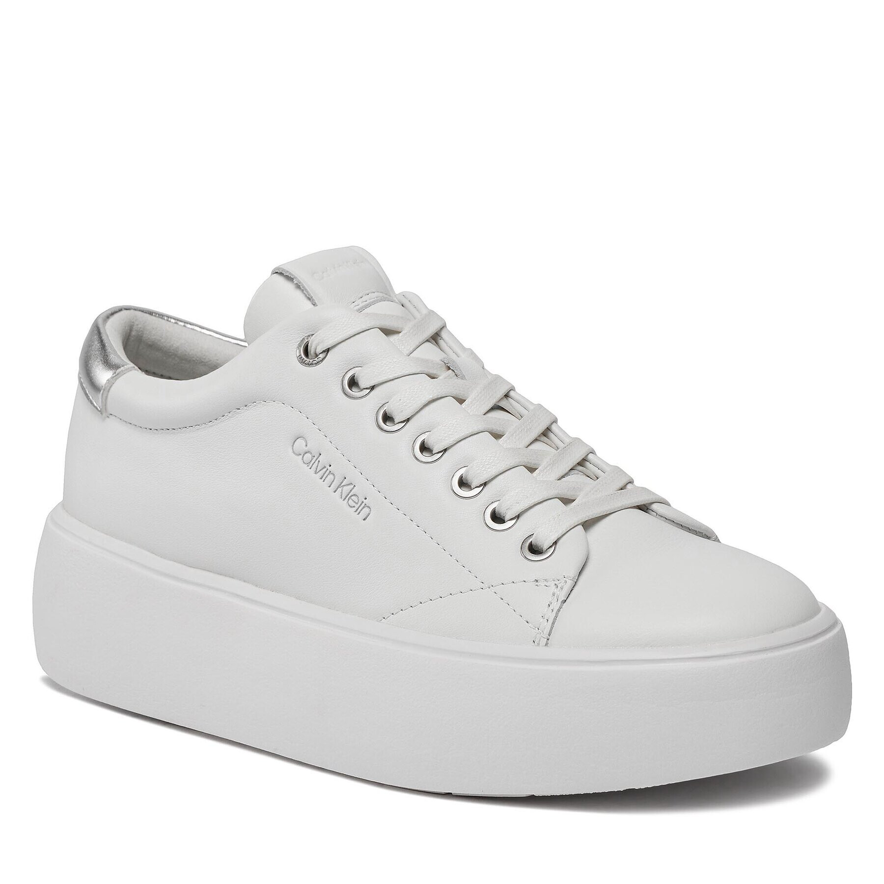 Calvin Klein Сникърси Bubble Cupsole Lace Up HW0HW01861 Бял - Pepit.bg