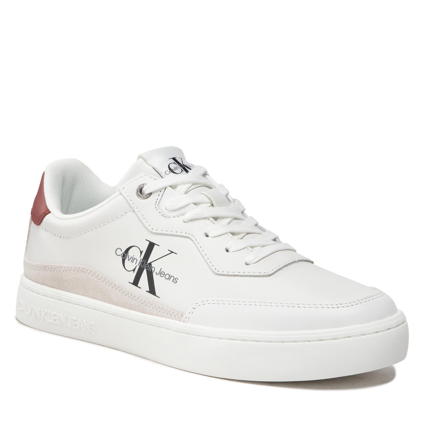 Calvin Klein Сникърси Classic Cupsole Laceup Lth YM0YM00432 Бял - Pepit.bg