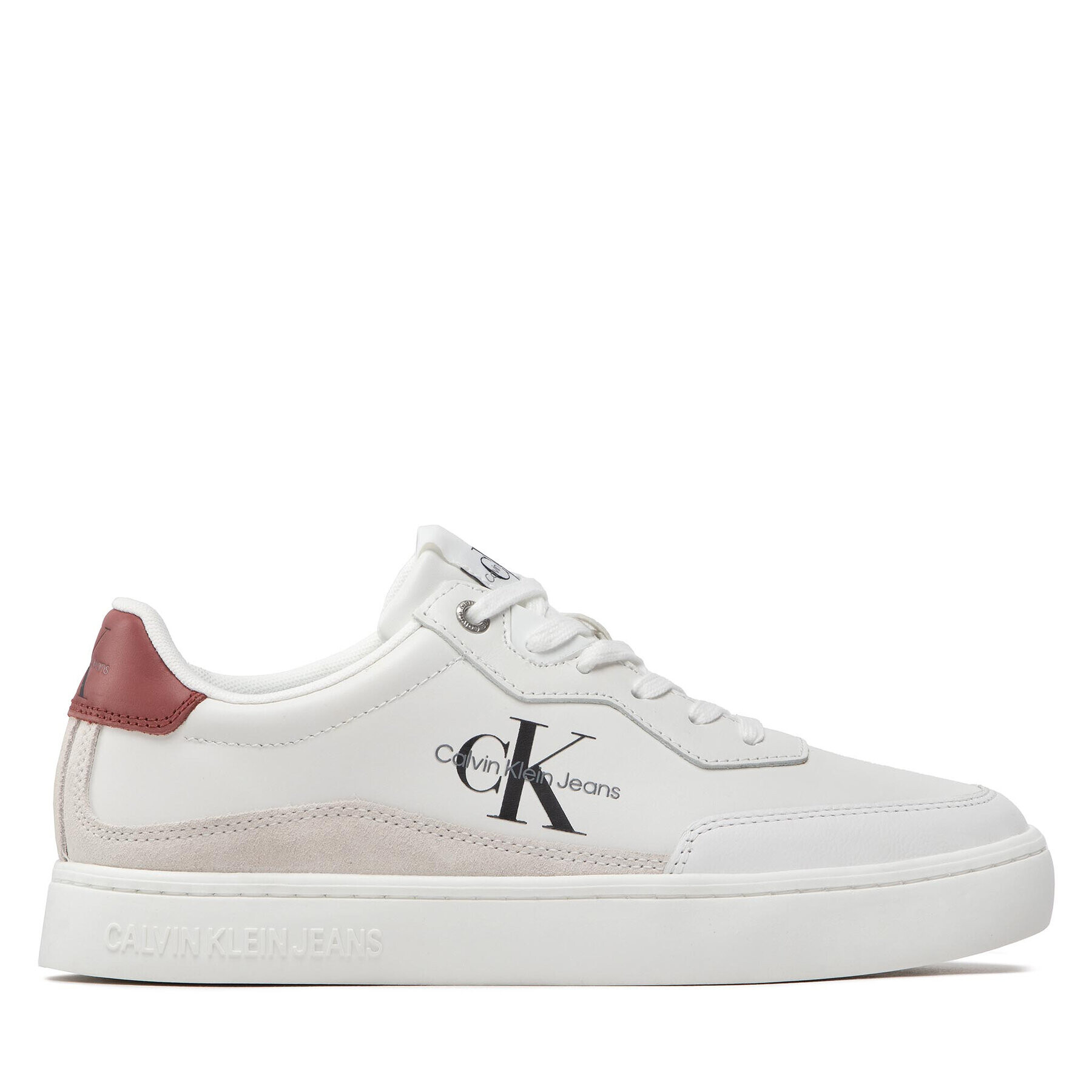 Calvin Klein Сникърси Classic Cupsole Laceup Lth YM0YM00432 Бял - Pepit.bg