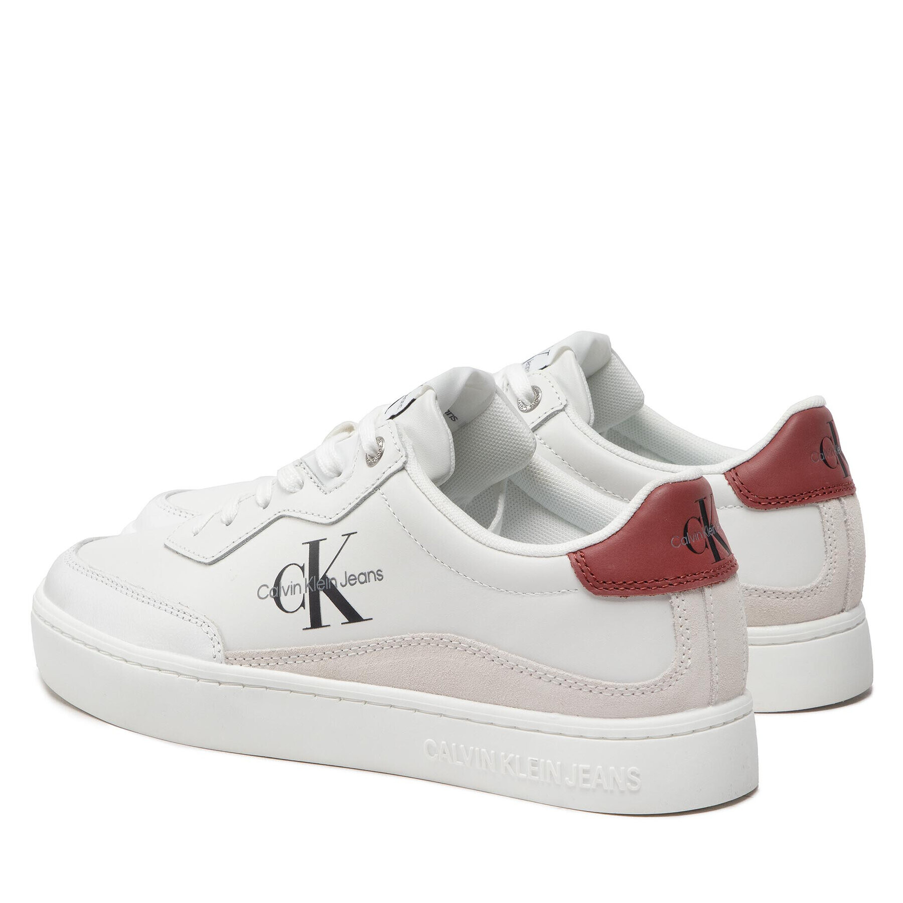 Calvin Klein Сникърси Classic Cupsole Laceup Lth YM0YM00432 Бял - Pepit.bg