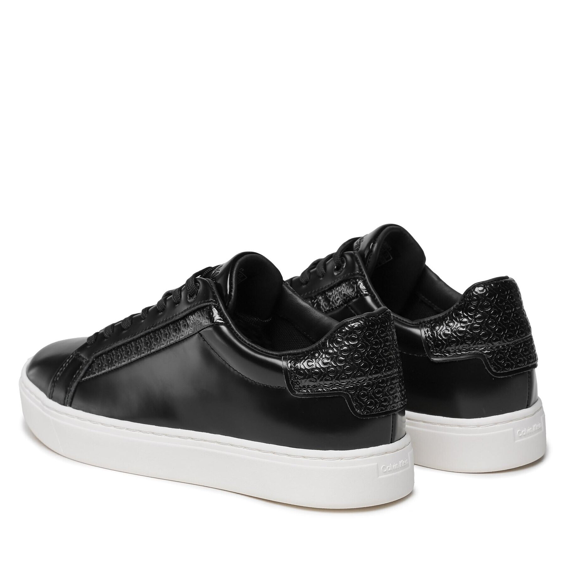 Calvin Klein Сникърси Clean Cup Lace Up Nano Mono Mix HW0HW01592 Черен - Pepit.bg