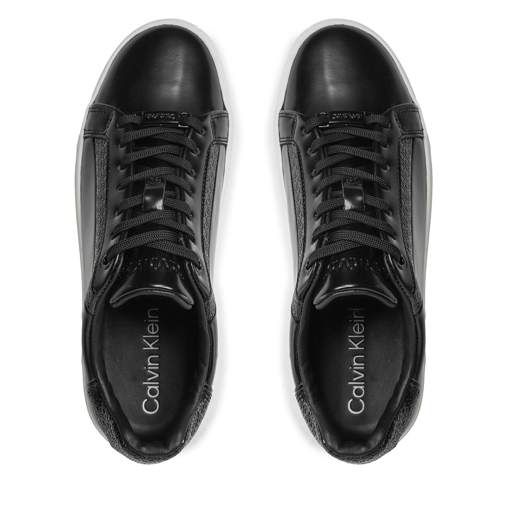 Calvin Klein Сникърси Clean Cup Lace Up Nano Mono Mix HW0HW01592 Черен - Pepit.bg