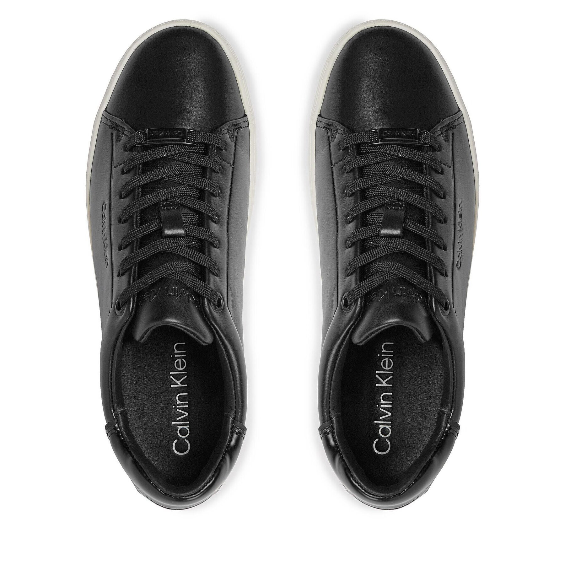 Calvin Klein Сникърси Clean Cupsole Lace Up HW0HW01863 Черен - Pepit.bg