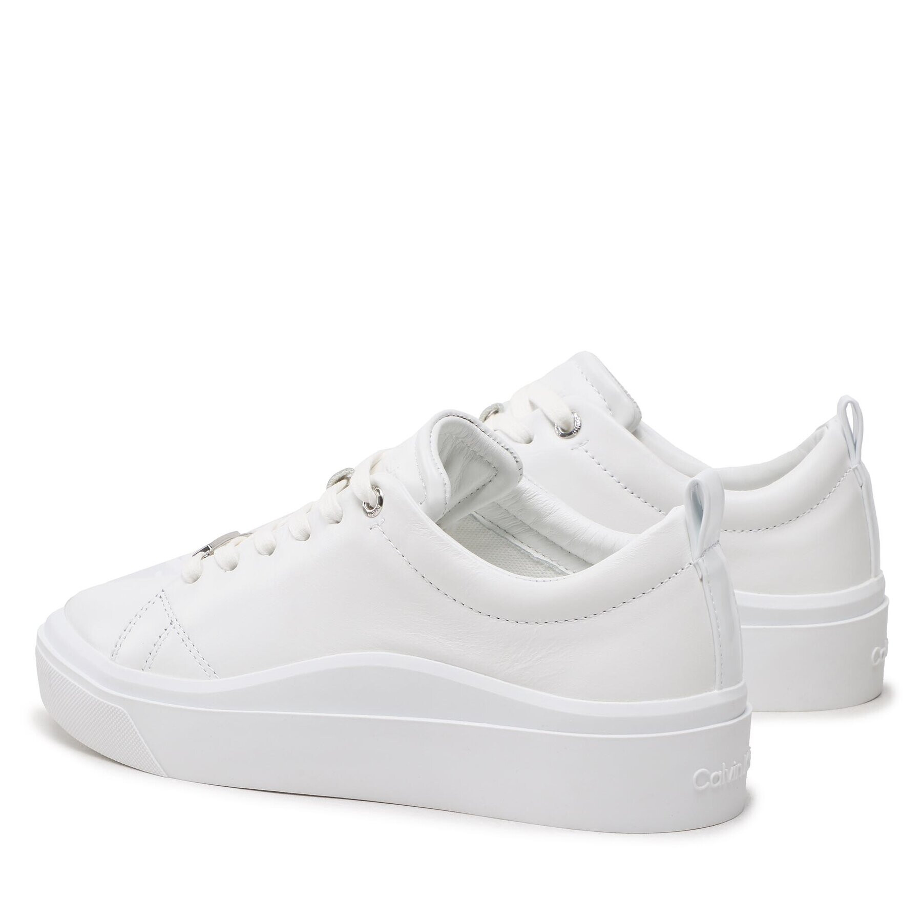 Calvin Klein Сникърси Cupsole Wave Lace Up HW0HW01196 Бял - Pepit.bg