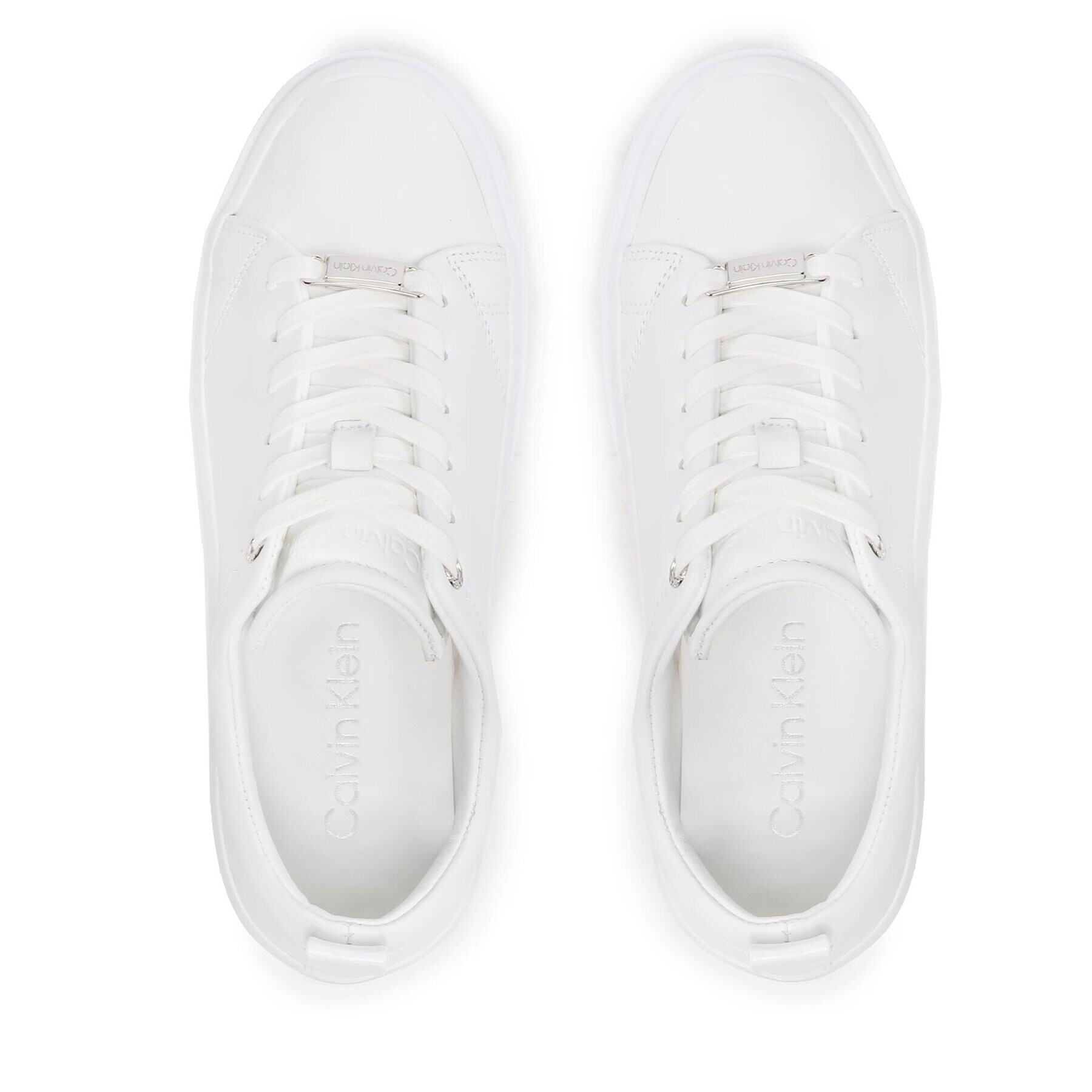 Calvin Klein Сникърси Cupsole Wave Lace Up HW0HW01196 Бял - Pepit.bg