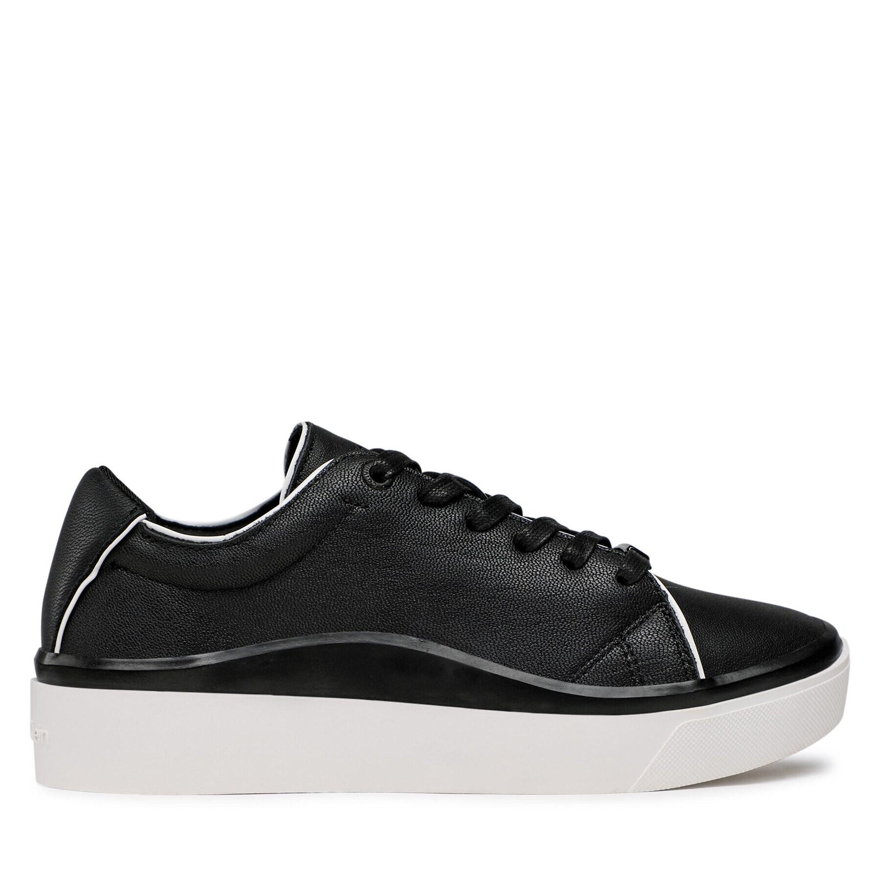 Calvin Klein Сникърси Cupsole Wave Lace Up HW0HW01349 Черен - Pepit.bg