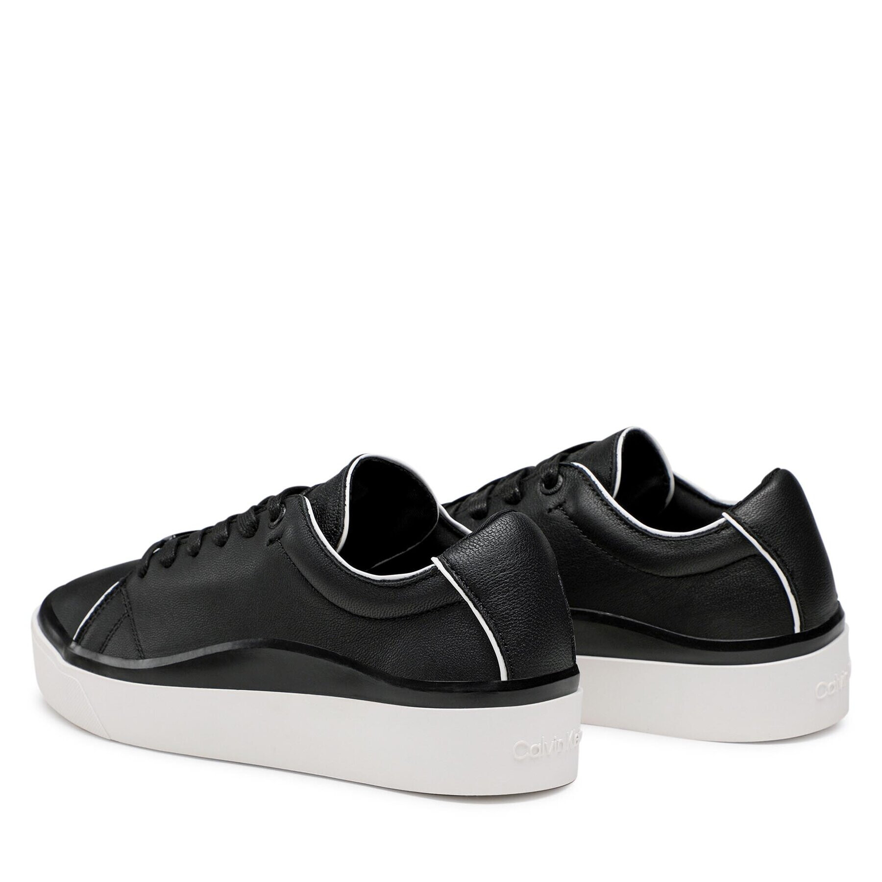 Calvin Klein Сникърси Cupsole Wave Lace Up HW0HW01349 Черен - Pepit.bg