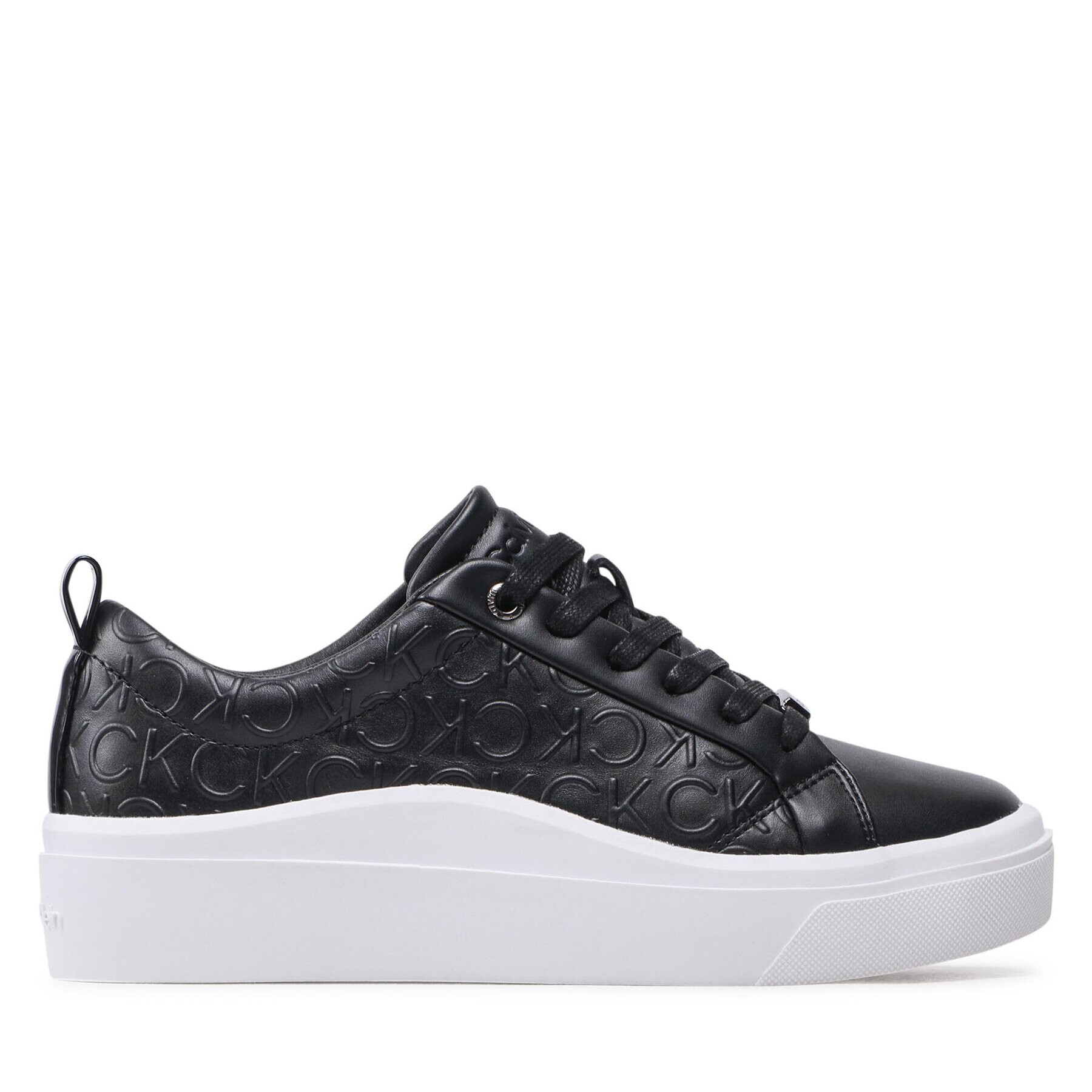 Calvin Klein Сникърси Cupsole Wave Lace Up W0HW01328 Черен - Pepit.bg