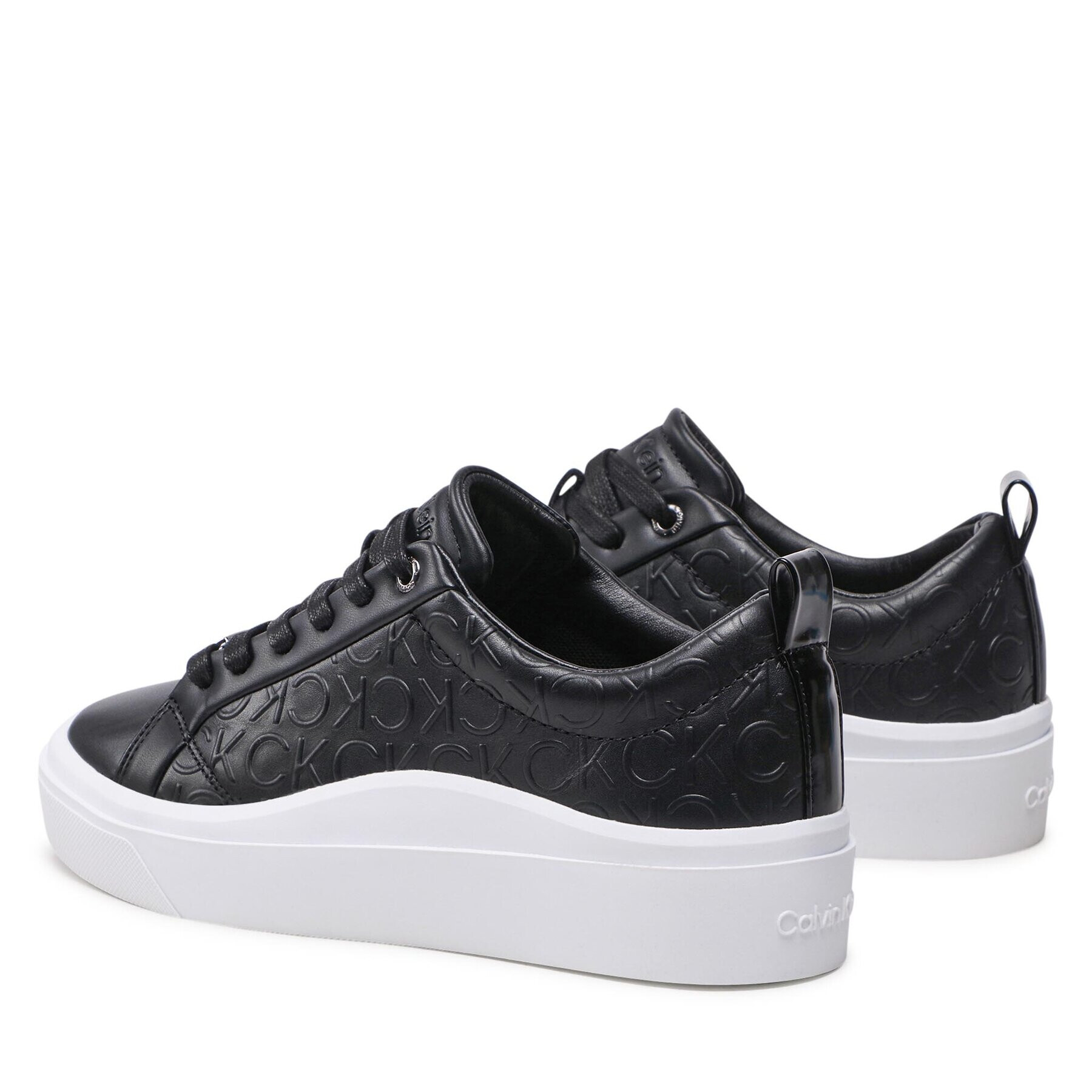 Calvin Klein Сникърси Cupsole Wave Lace Up W0HW01328 Черен - Pepit.bg